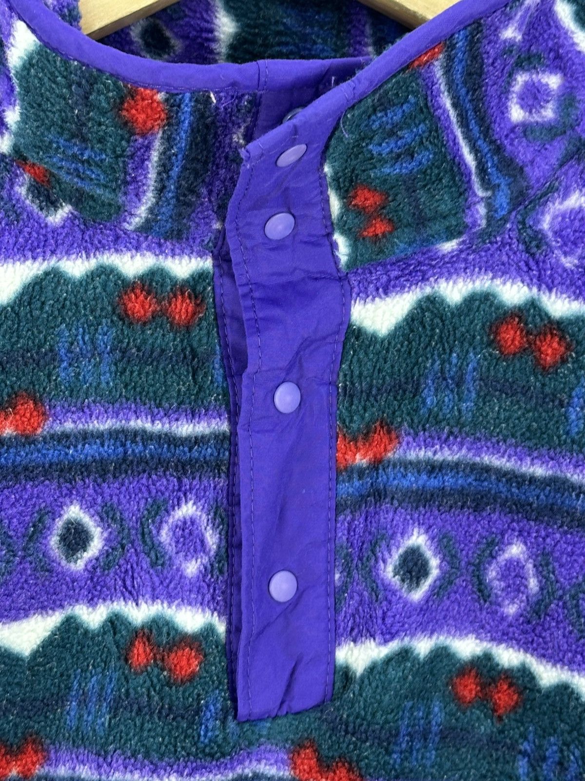 L.L. Bean Vintage 90’s L.L Bean Geo Print Fleece Pullover Jacket Size US M / EU 48-50 / 2 - 8 Thumbnail