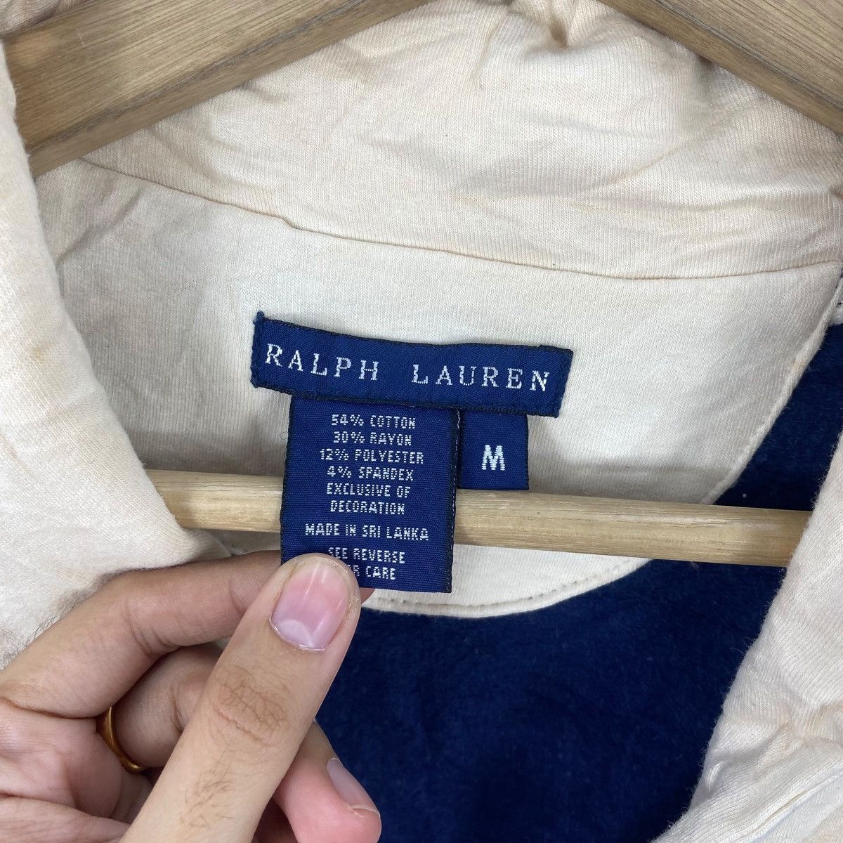 Ralph Lauren Vintage RALPH LAUREN Button Up Hoodie Jacket Spellout Logo Size M / US 6-8 / IT 42-44 - 8 Thumbnail