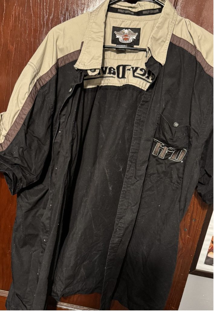 Harley Davidson Harley-Davidson H-D button-up riding shirt Black/Tan XXL Size US XXL / EU 58 / 5 - 1 Thumbnail
