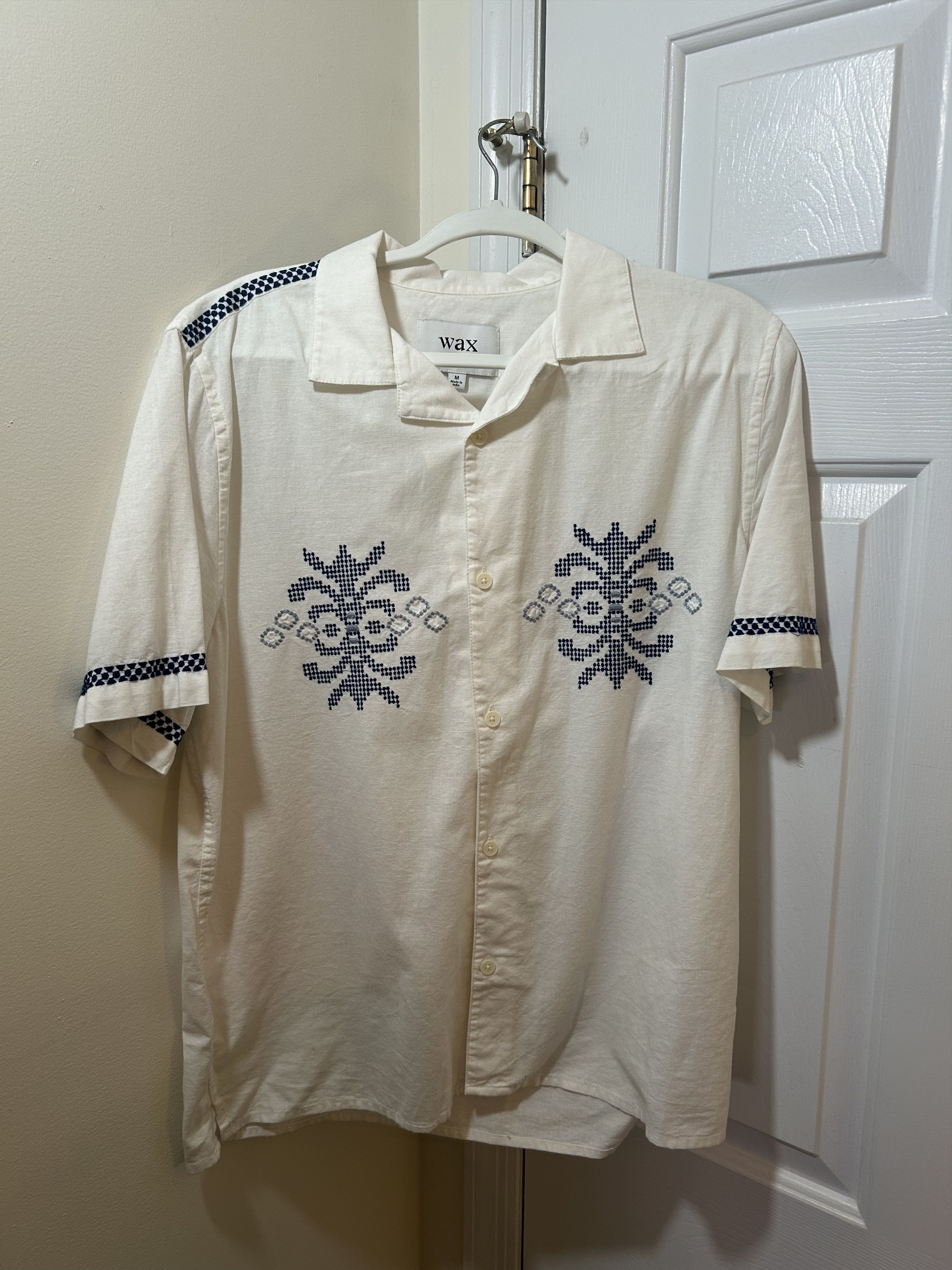 Wax London Wax London Didcot Crest Motif Short Sleeve Camp Shirt Size US M / EU 48-50 / 2 - 1 Thumbnail