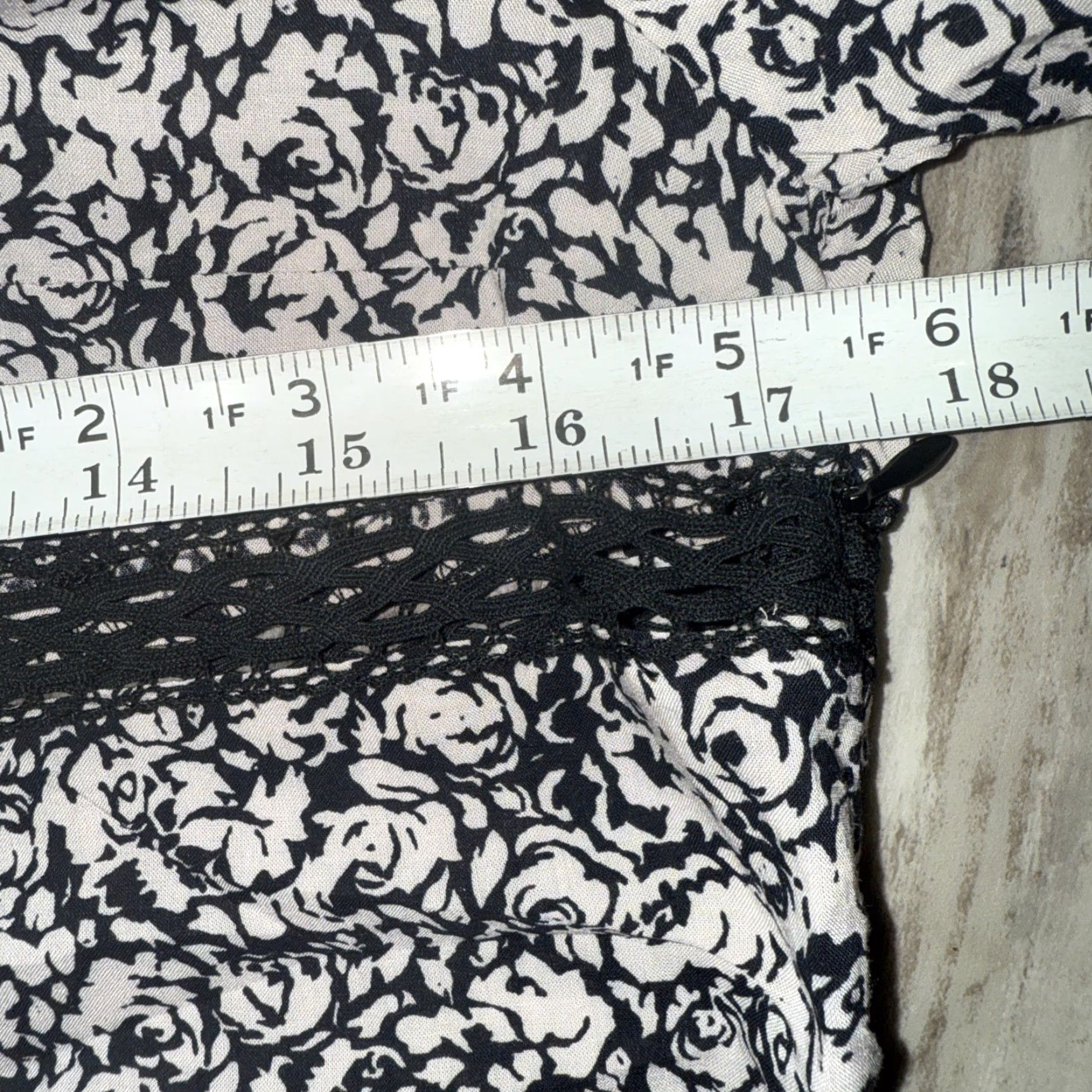 J Brand Esley Dress Fit & Flare Black Tan Floral Lace Ruffle Sleeve Knee Length NWT Womens M Knit Sleeveless? Size M / US 6-8 / IT 42-44 - 7 Thumbnail