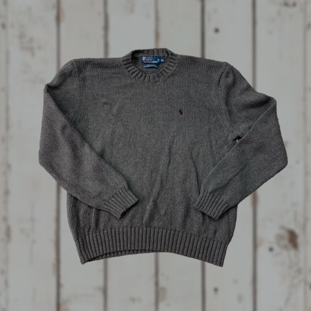 Polo Ralph Lauren VINTAGE Polo Ralph Lauren Knit Sweater Men’s XL Grey Pullover Pony Size US XL / EU 56 / 4 - 1 Thumbnail