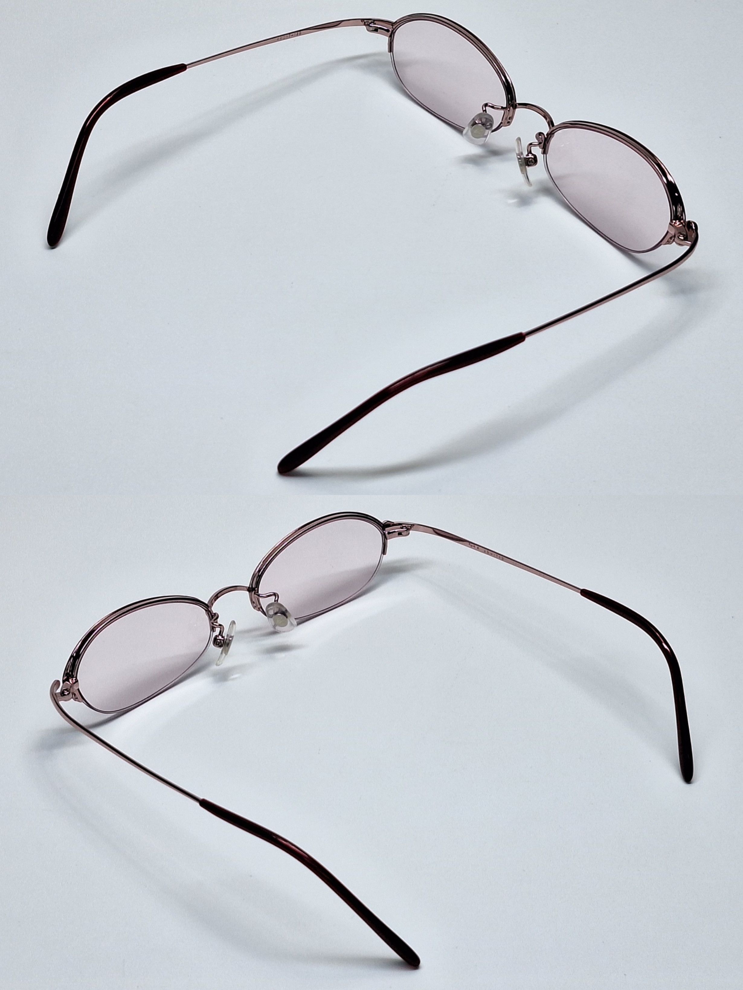 agnes b. Agnes b. AB-1749 Rose Pink Slim Metal Eyeglasses Geek-Chic Size ONE SIZE - 8 Thumbnail