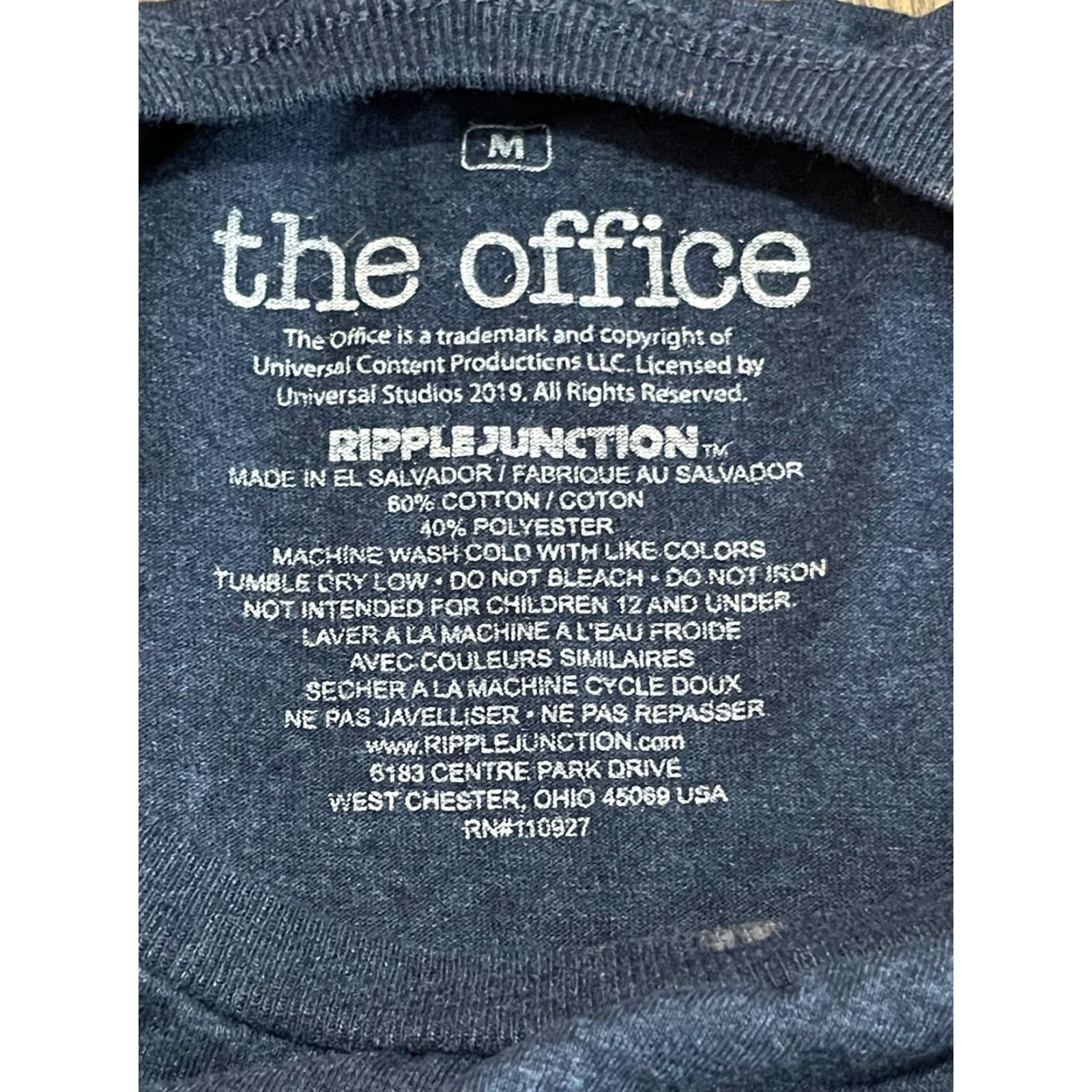 Vintage The Office Shirt Men's Size Medium T-Shirt Short Sleeve Round Neck Blue Graphic Print The Office Assistant (To The) Regional Manager Mens Size US M / EU 48-50 / 2 - 6 Thumbnail