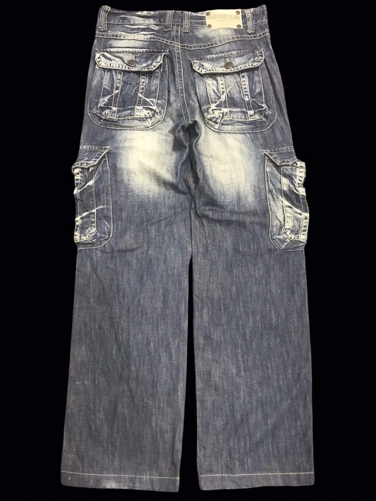 Other 💥LOOSE💥VERY RARE BRENTANO 3D POCKET LOOSE CARGO DENIM F356 Size US 31 - 2 Thumbnail