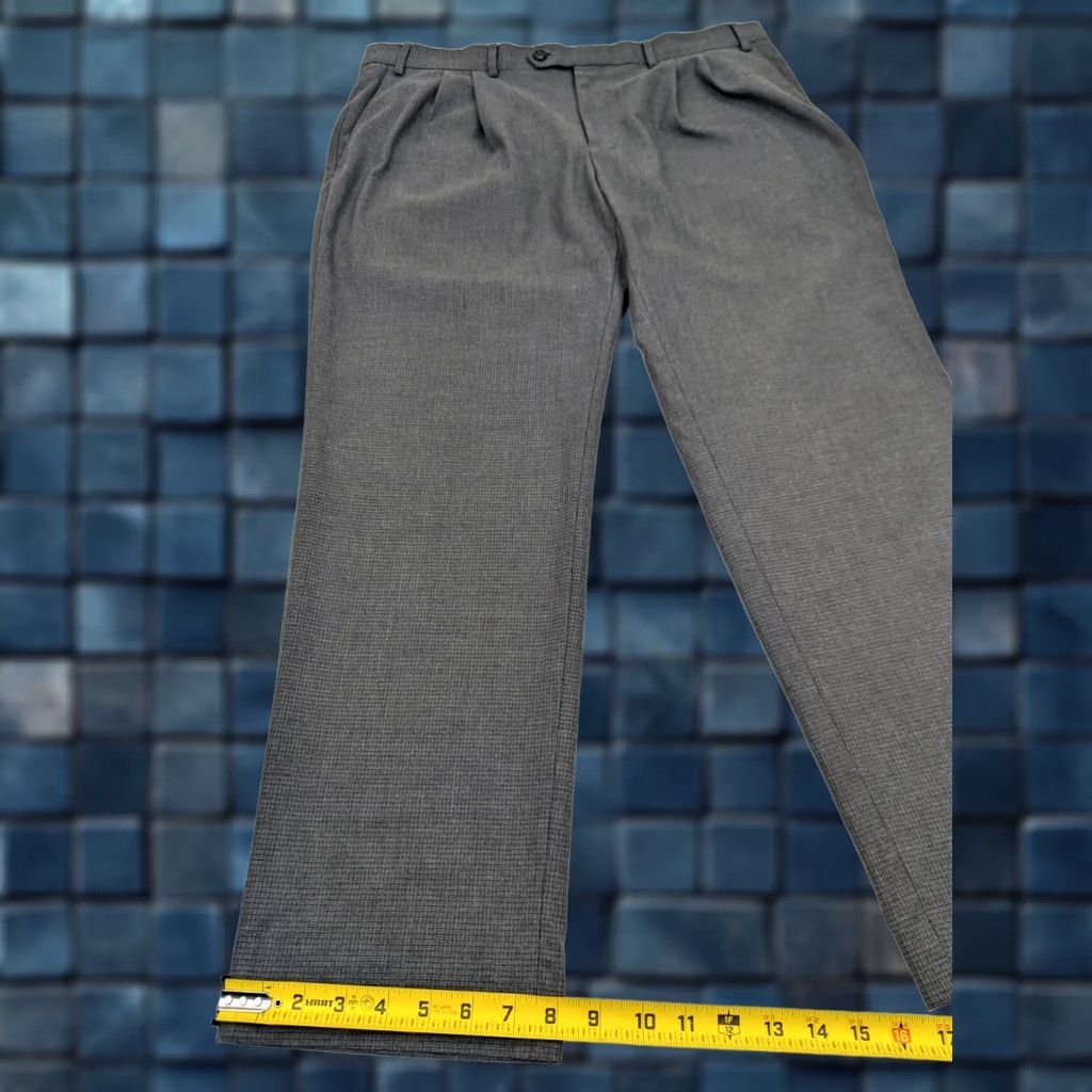 Ralph Lauren RALPH LAUREN Gingham Check Pleated Dress Trouser Pants Men 38x30 Gray Size US 38 / EU 54 - 1 Thumbnail