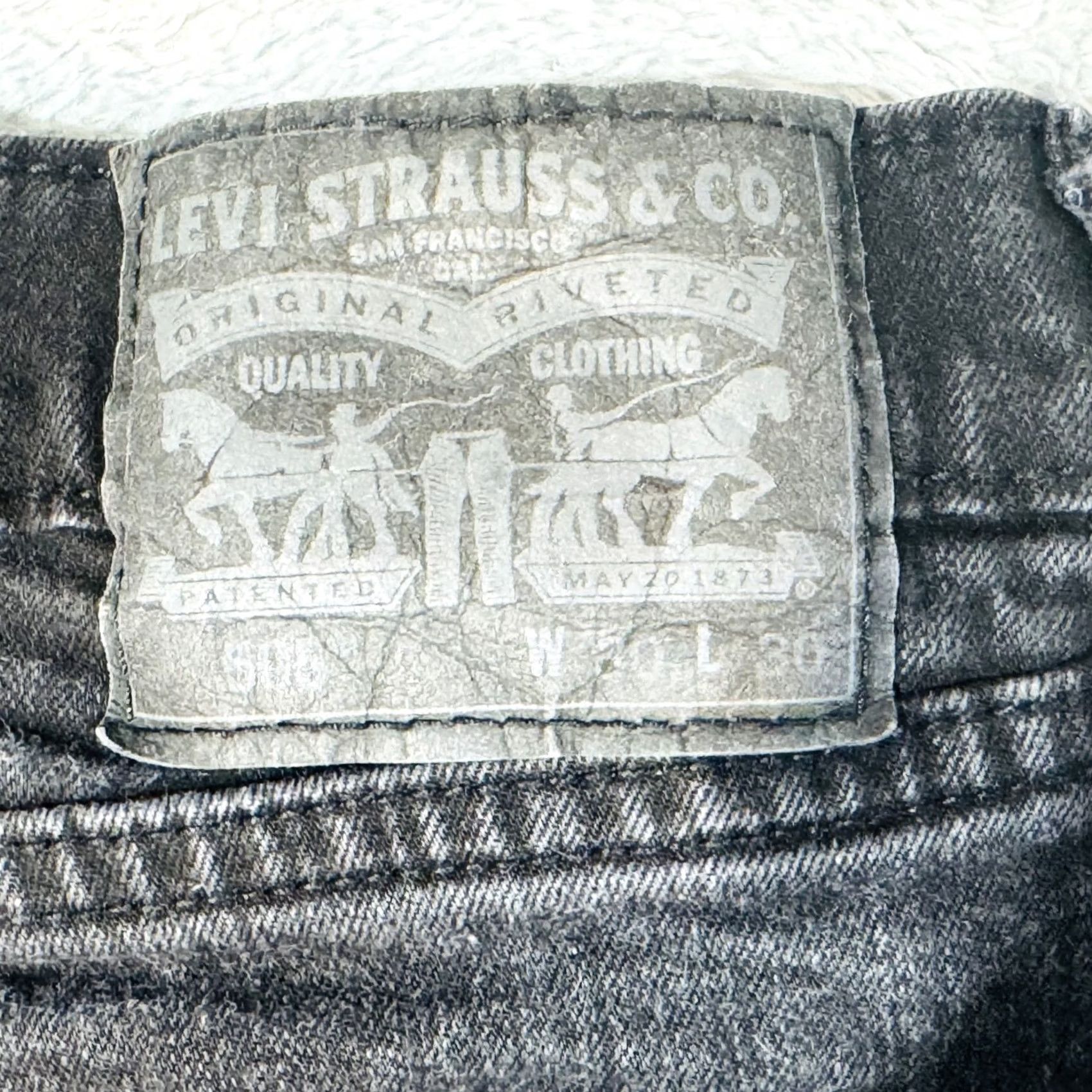 Levi's Levi's Jeans Slim Tapered 30x30 Charcoal Wash Black Denim Mid Rise 5-Pocket USA Logo Mens Size US 30 / EU 46 - 3 Thumbnail