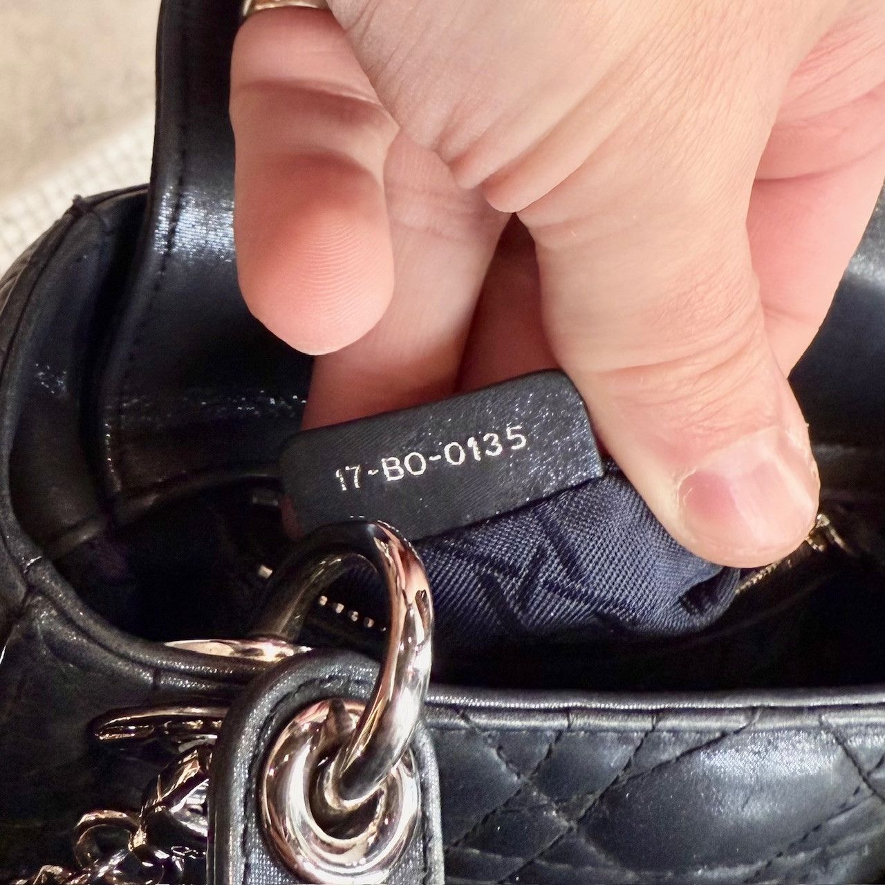 Dior Dior 2015 Metallic Midnight Blue Calfskin Mini Lady Dior Bag Size ONE SIZE - 11 Thumbnail