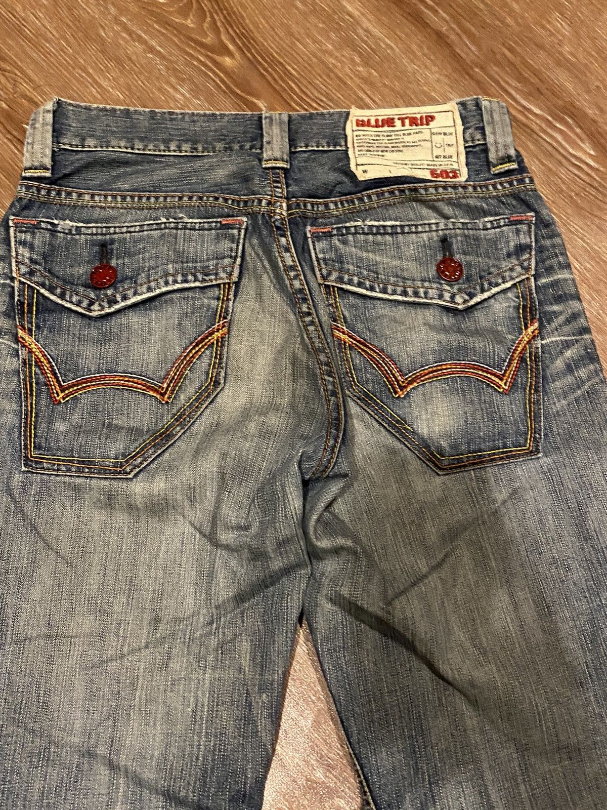 Edwin × Hysteric Glamour × Tornado Mart Flare jeans Edwin faded blue Size US 31 - 3 Thumbnail