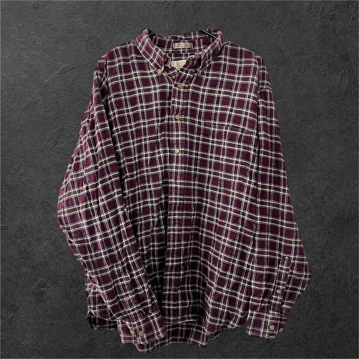 Other Bill Blass burgundy plaid button up shir Size US XXL / EU 58 / 5 - 1 Thumbnail