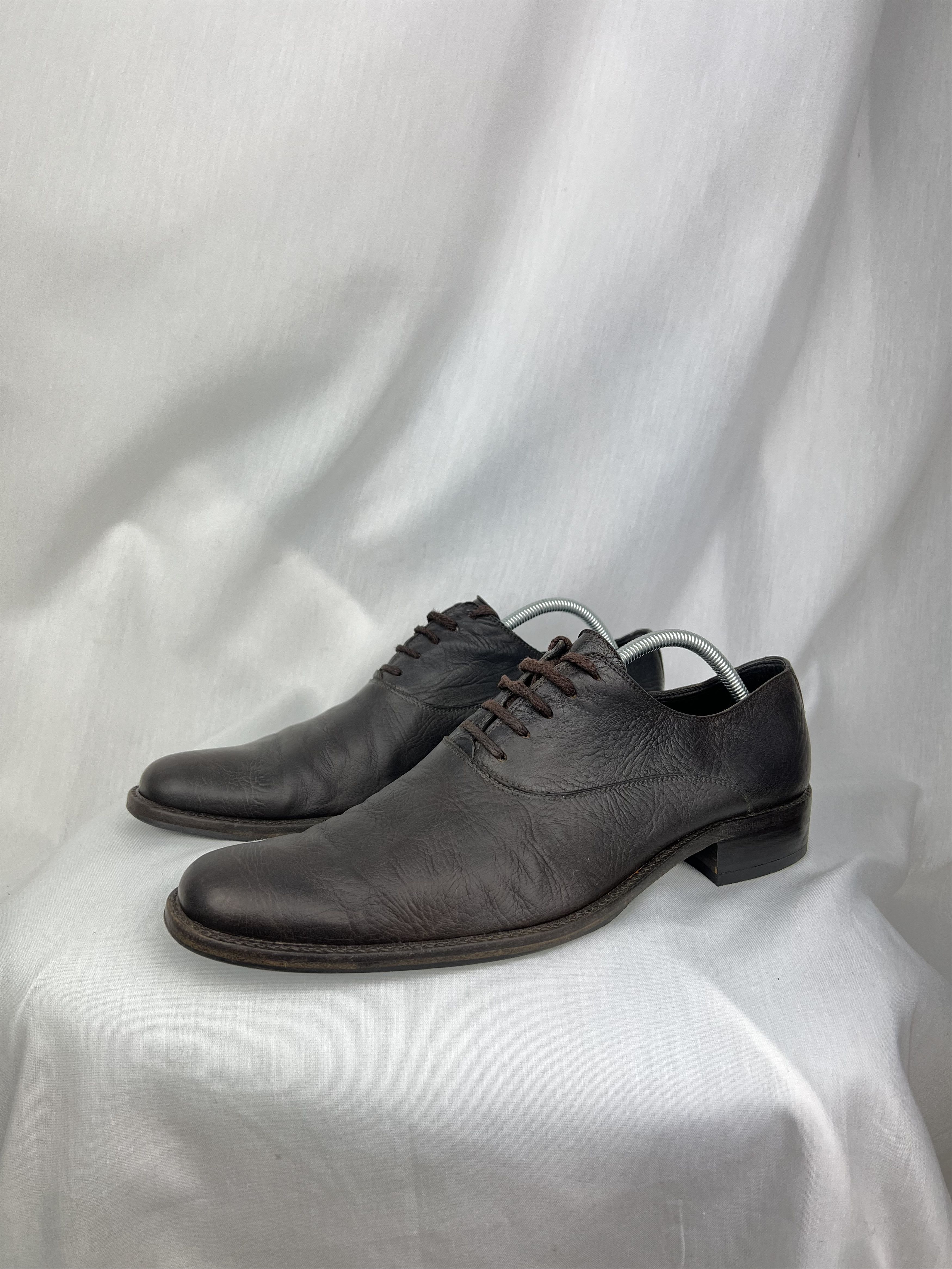 Doucal's Deer Skin Leather Pointed Derby Dress Shoes Size US 10.5 / EU 43-44 - 2 Thumbnail