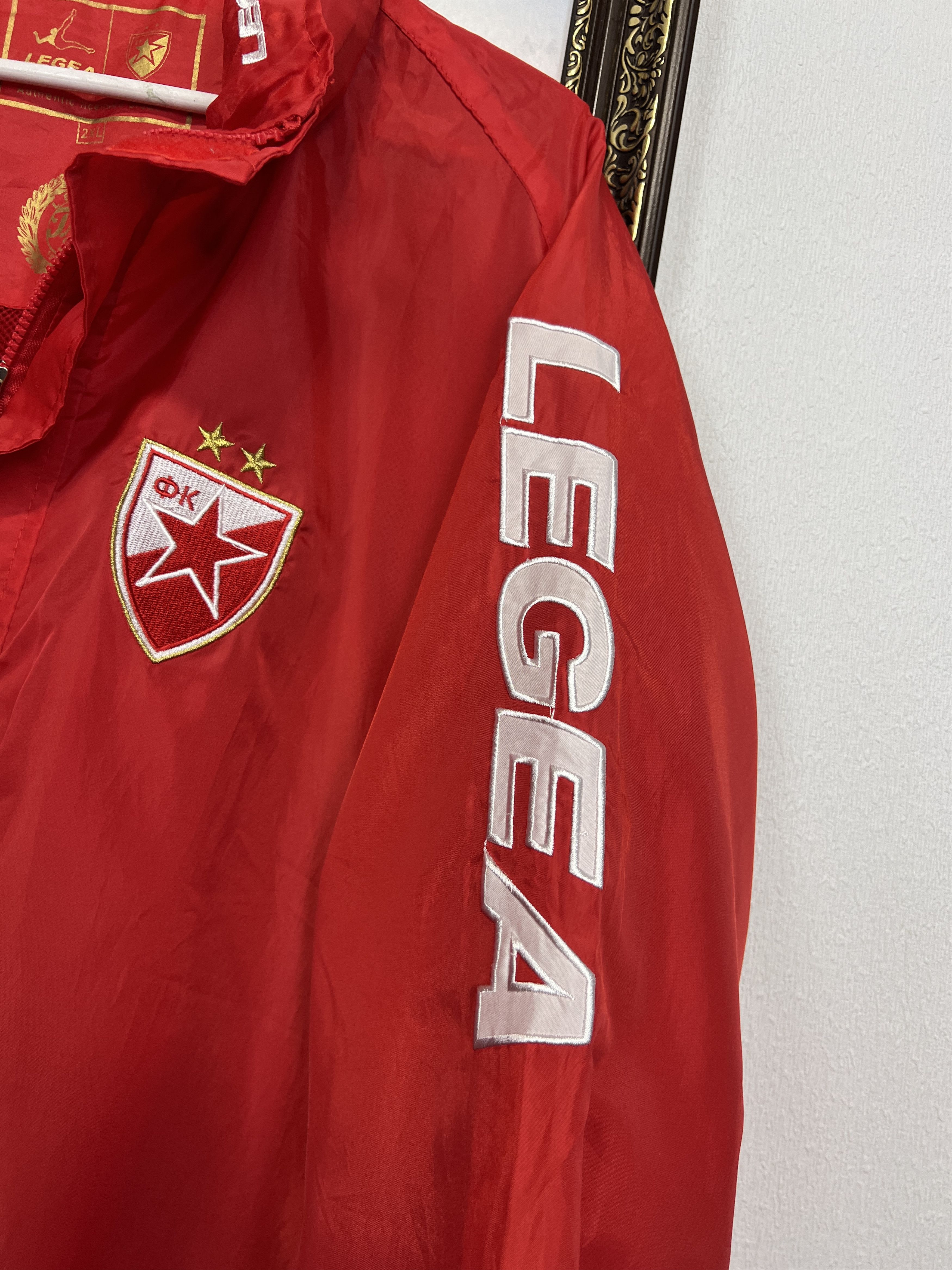 Vintage Red Star Belgrade Crvena Zvezda Football Jacket Windbreaker Size US XXL / EU 58 / 5 - 5 Thumbnail
