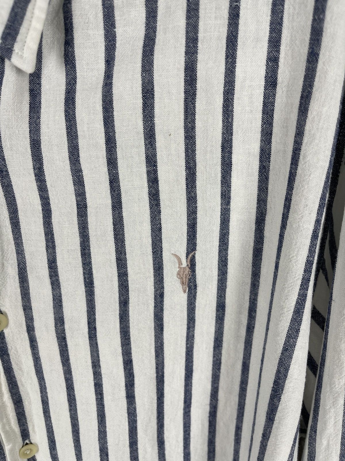 Allsaints Allsaints Dedham long sleeve striped shirt linen blend Size US XXL / EU 58 / 5 - 8 Thumbnail