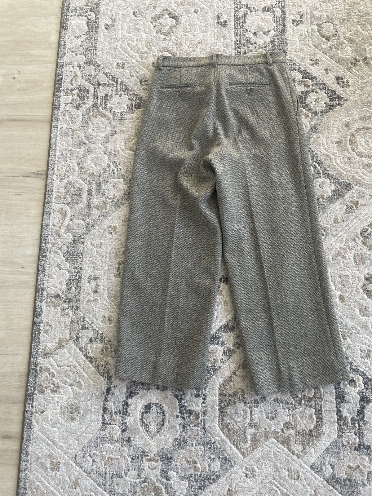 Ojardorf O. Files Herringbone Wool Trousers Size US 31 - 4 Thumbnail