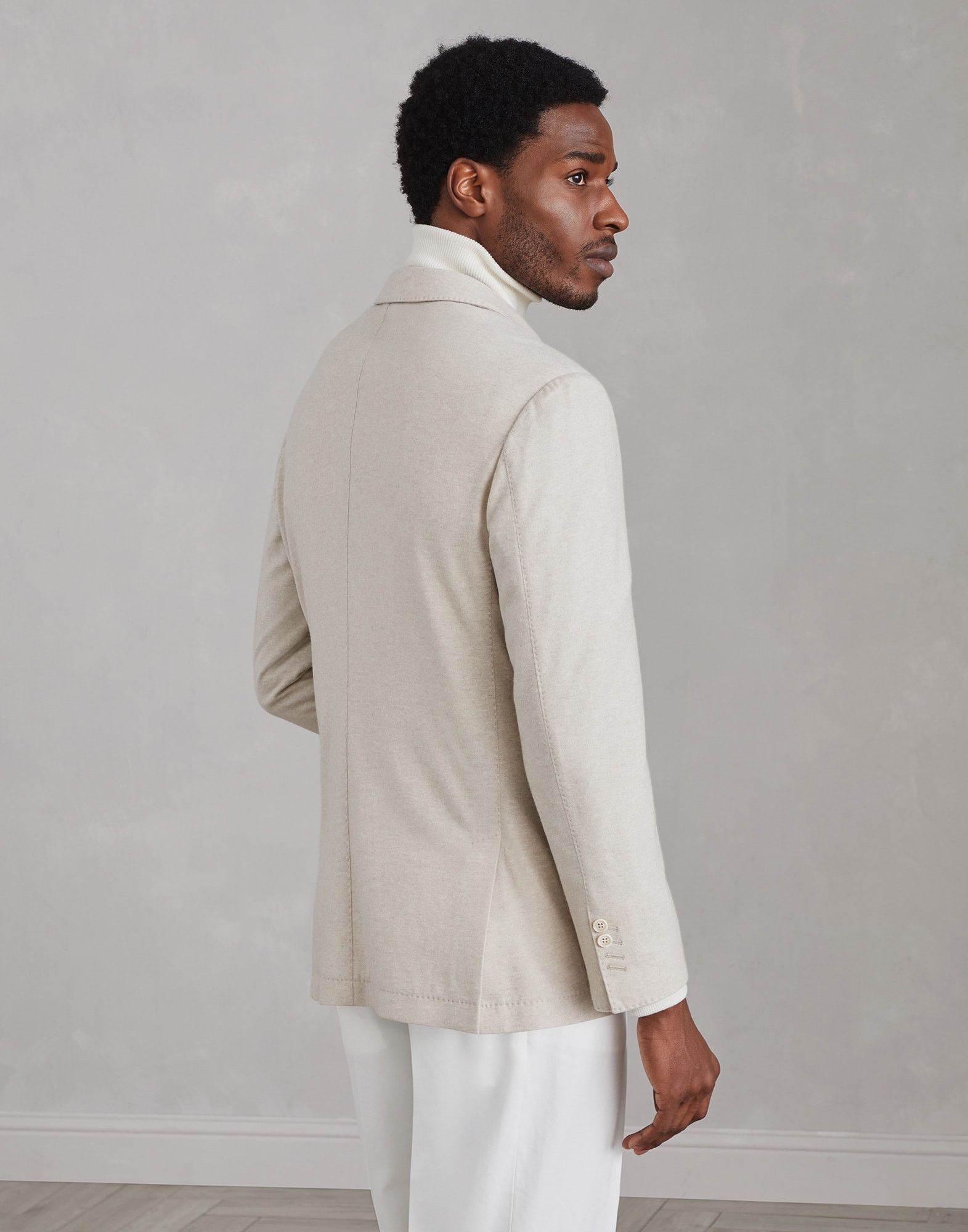 Brunello Cucinelli o1w1db10226 Cashmere Suit Type Jacket in Light Beige Size US M / EU 48-50 / 2 - 3 Thumbnail