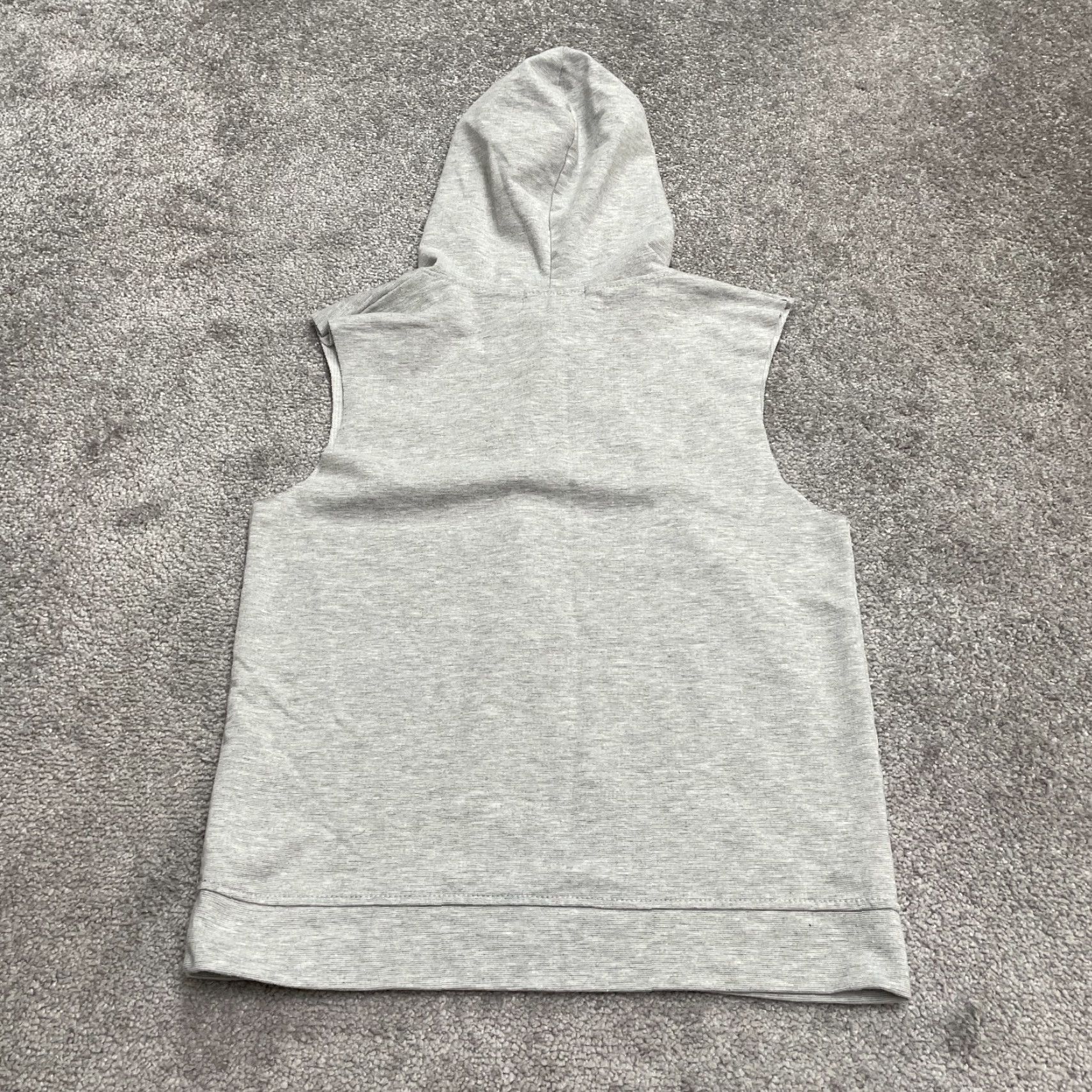 Vintage Hype Graphic Hoodie Sweatshirt Womens Small Gray Muscle Cut Off Casual Pullover Size M / US 6-8 / IT 42-44 - 2 Thumbnail