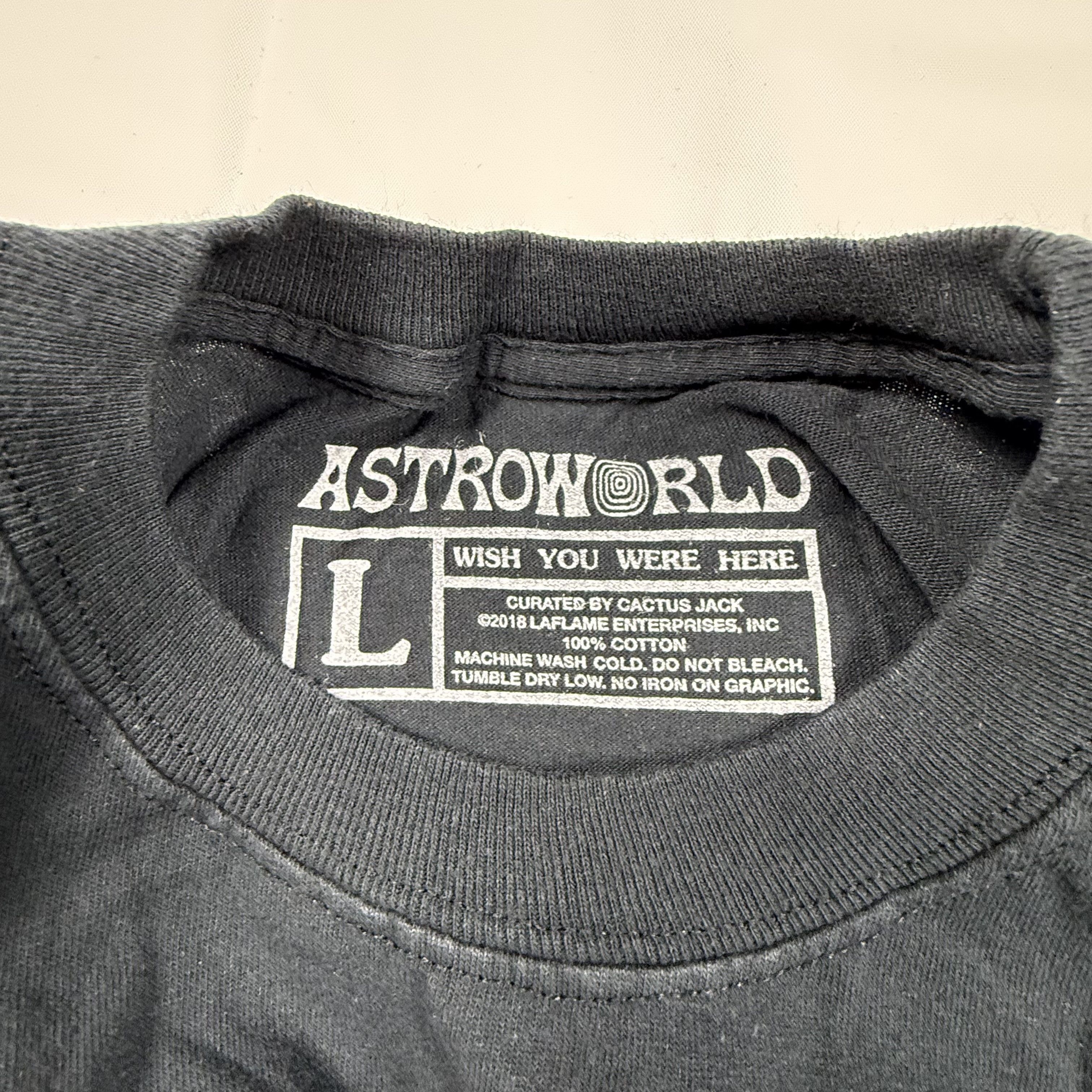 Travis Scott Travis Scott Astroworld 2018 Tour Long Sleeve Shirt Black Size US L / EU 52-54 / 3 - 5 Thumbnail
