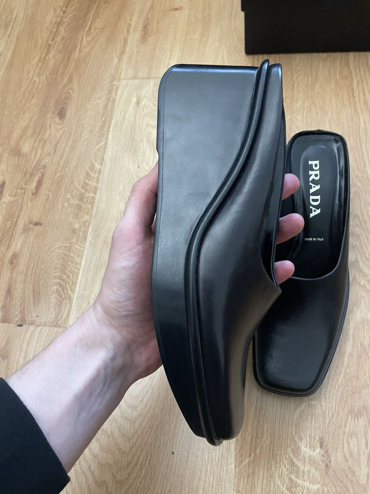 Prada Prada plateau leather slides Size US 7.5 / IT 37.5 - 6 Thumbnail