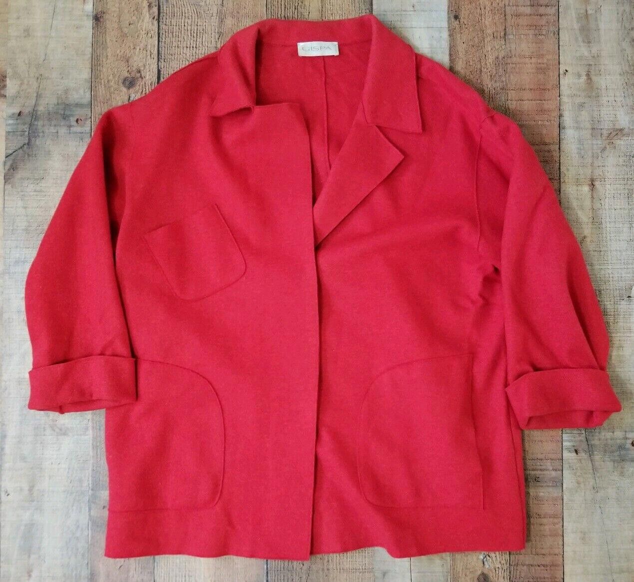 Designer Gispa Virgin Wool Coat Sweater Extra Large Made In Italy Size L / US 10 / IT 46 - 8 Thumbnail
