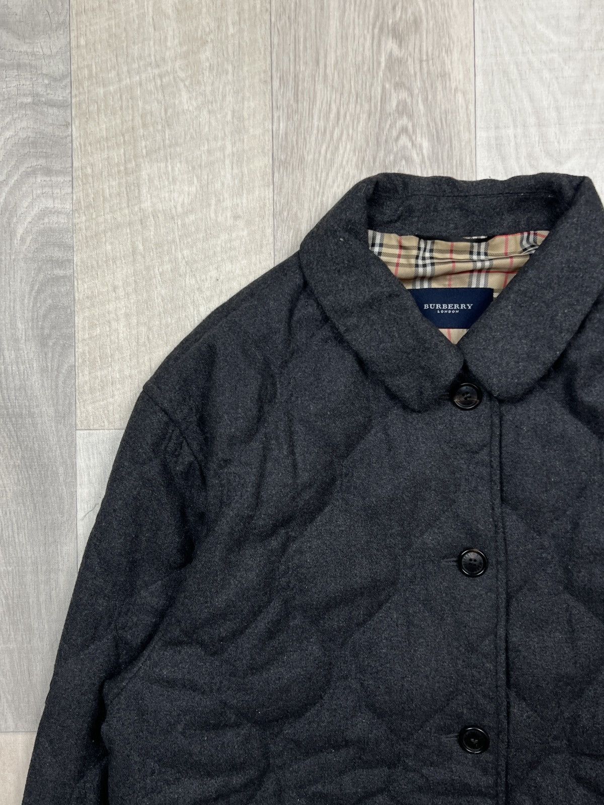 Burberry Burberry Wool Quilted Jacket (Y0287) Size XXL / US 16-18 / IT 52-54 - 4 Thumbnail