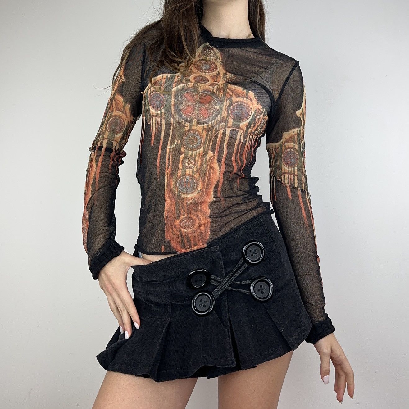 Jean Paul Gaultier Jean Paul Gaultier FW 1997 Cathedral Mesh Top Size ONE SIZE - 2 Thumbnail