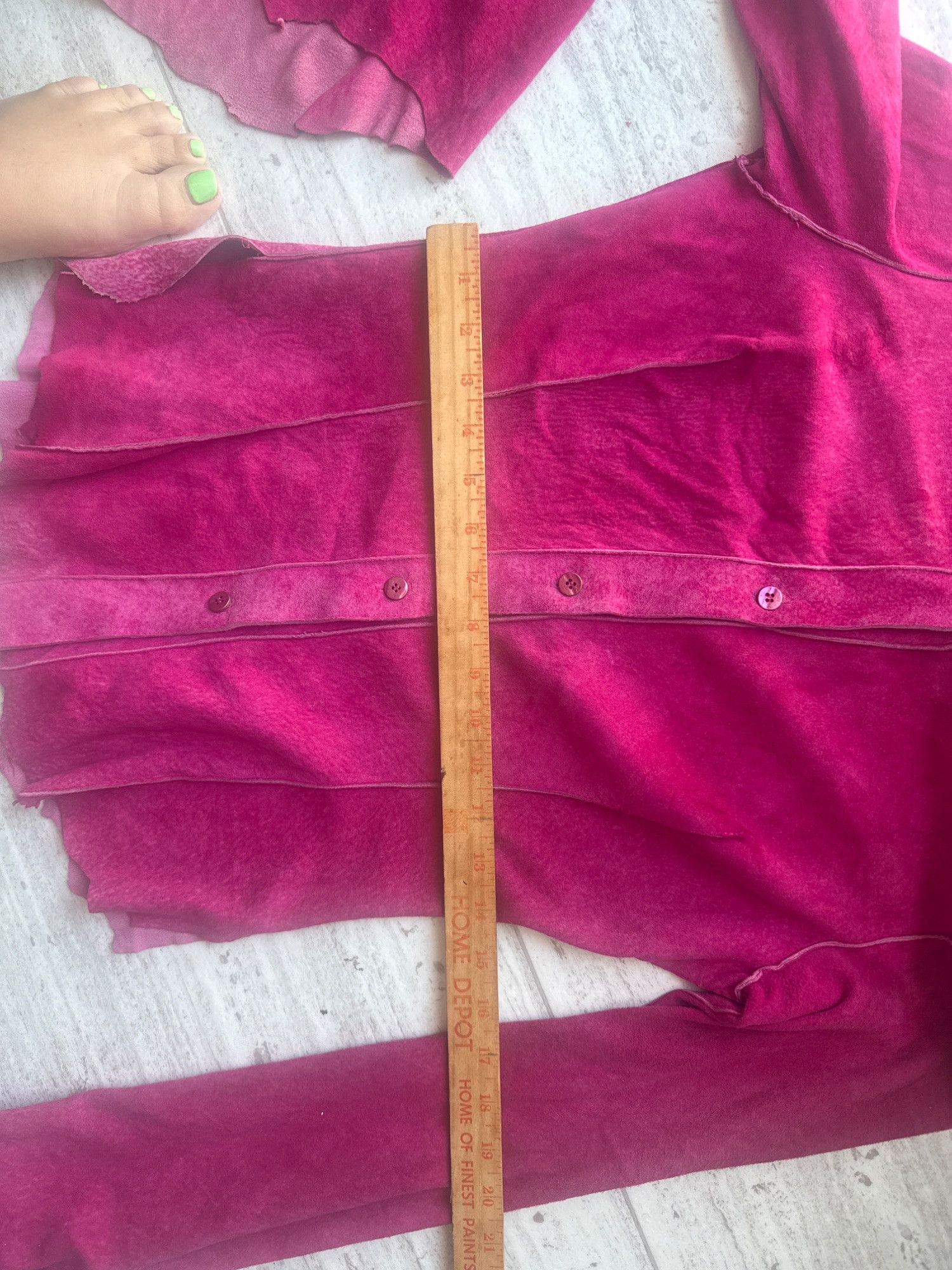 Roberto Cavalli Roberto Cavalli Womens Pink Suede Button-Up Shirt Flared Sle Size S / US 4 / IT 40 - 7 Thumbnail