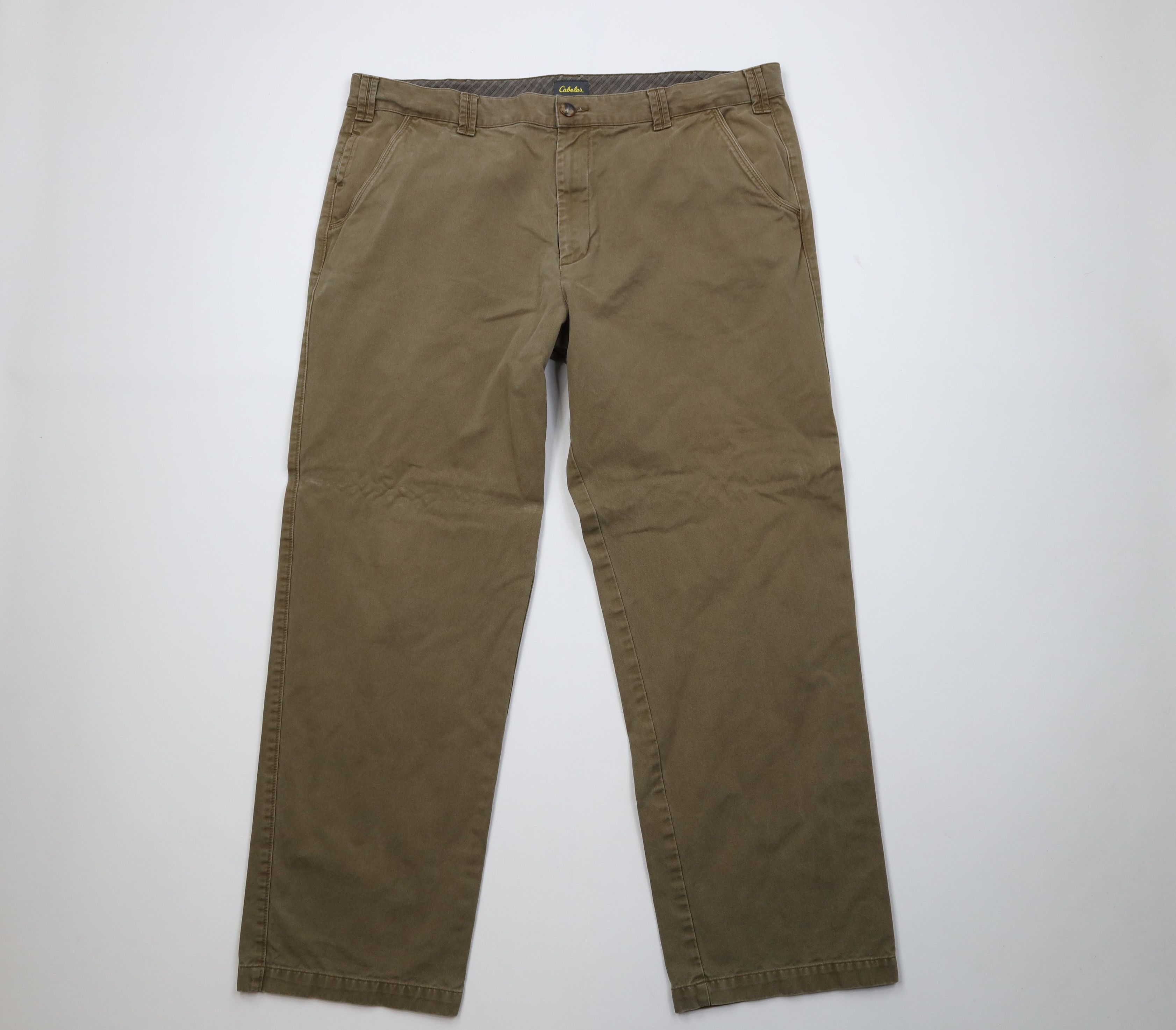 Cabelas Vintage Cabelas Relaxed Fit Wide Leg Pants Breen Cotton Size US 40 / EU 56 - 1 Thumbnail