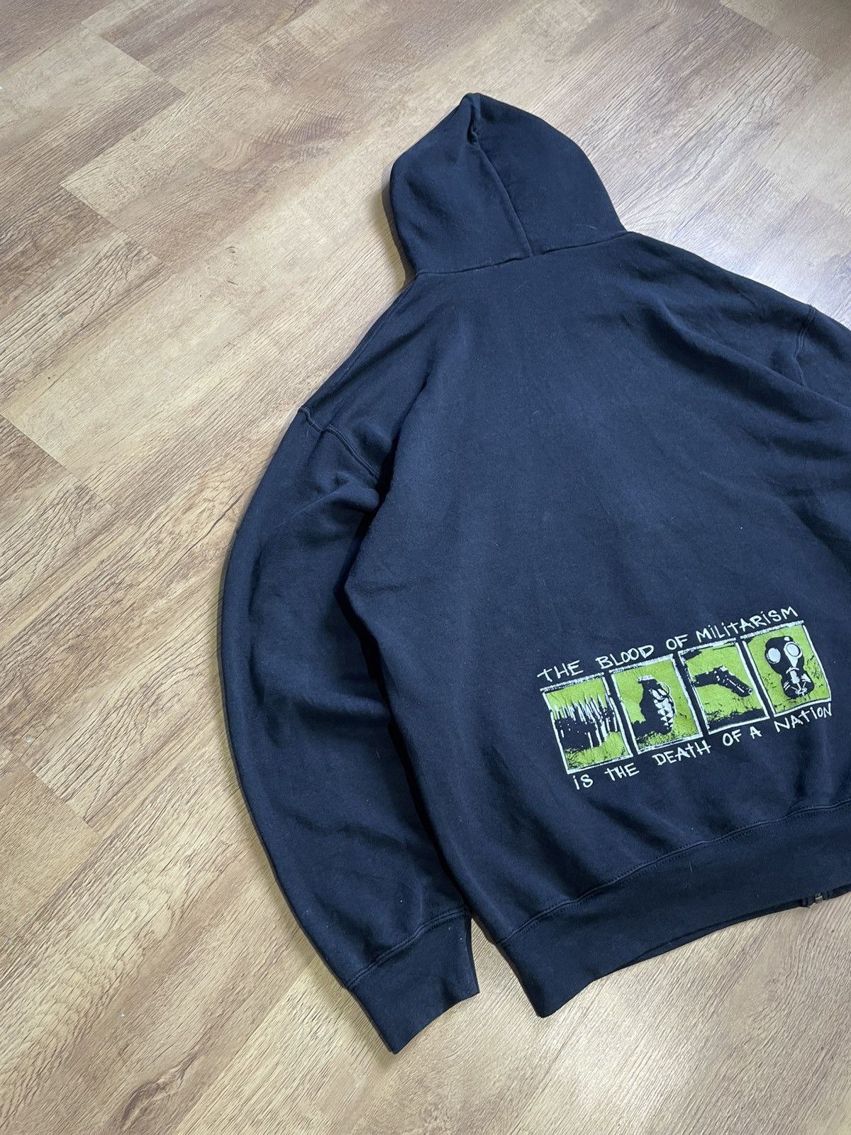 Vintage Vintage Rare Anti-Flag The Terror State 00s Merch Zip Hoodie Size US XL / EU 56 / 4 - 2 Thumbnail