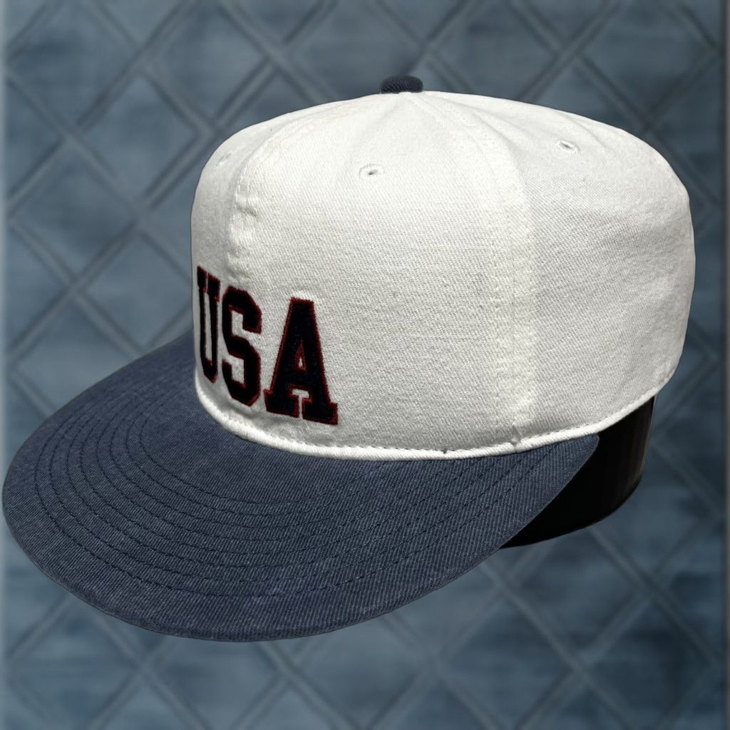 American Eagle Outfitters Team USA Hat Cap American Eagle Outfitters Strap Back Mens White Satin Under NWT Size ONE SIZE - 1 Thumbnail