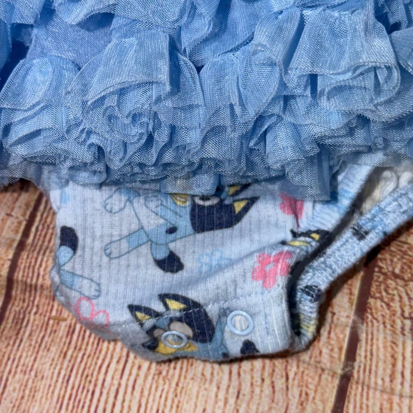 Other Bluey Baby Girls' Blue Tutu Dress Bodysuit Size 3-6 Month Size ONE SIZE - 4 Thumbnail