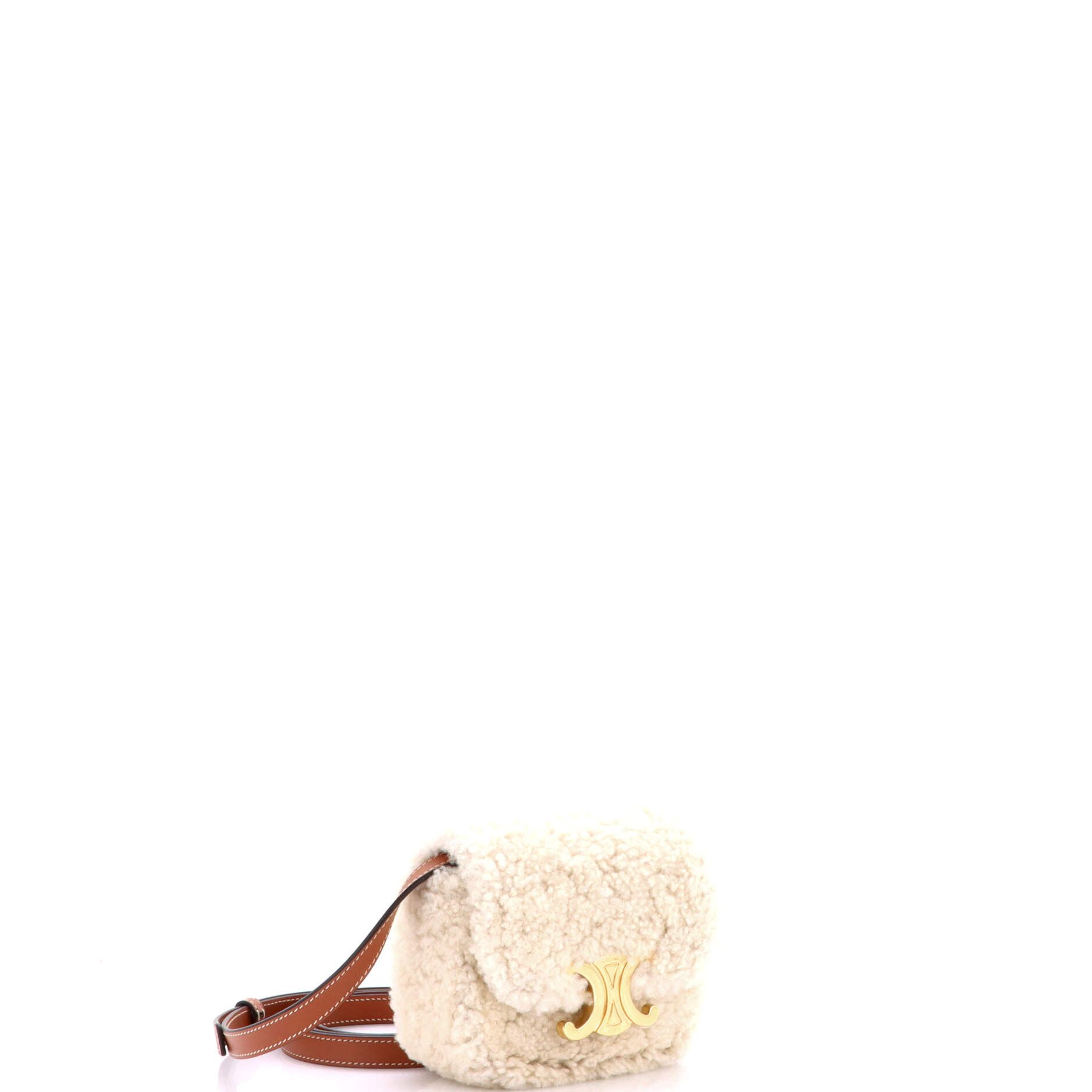 Celine Triomphe Shoulder Bag Shearling Mini Size ONE SIZE - 1 Thumbnail