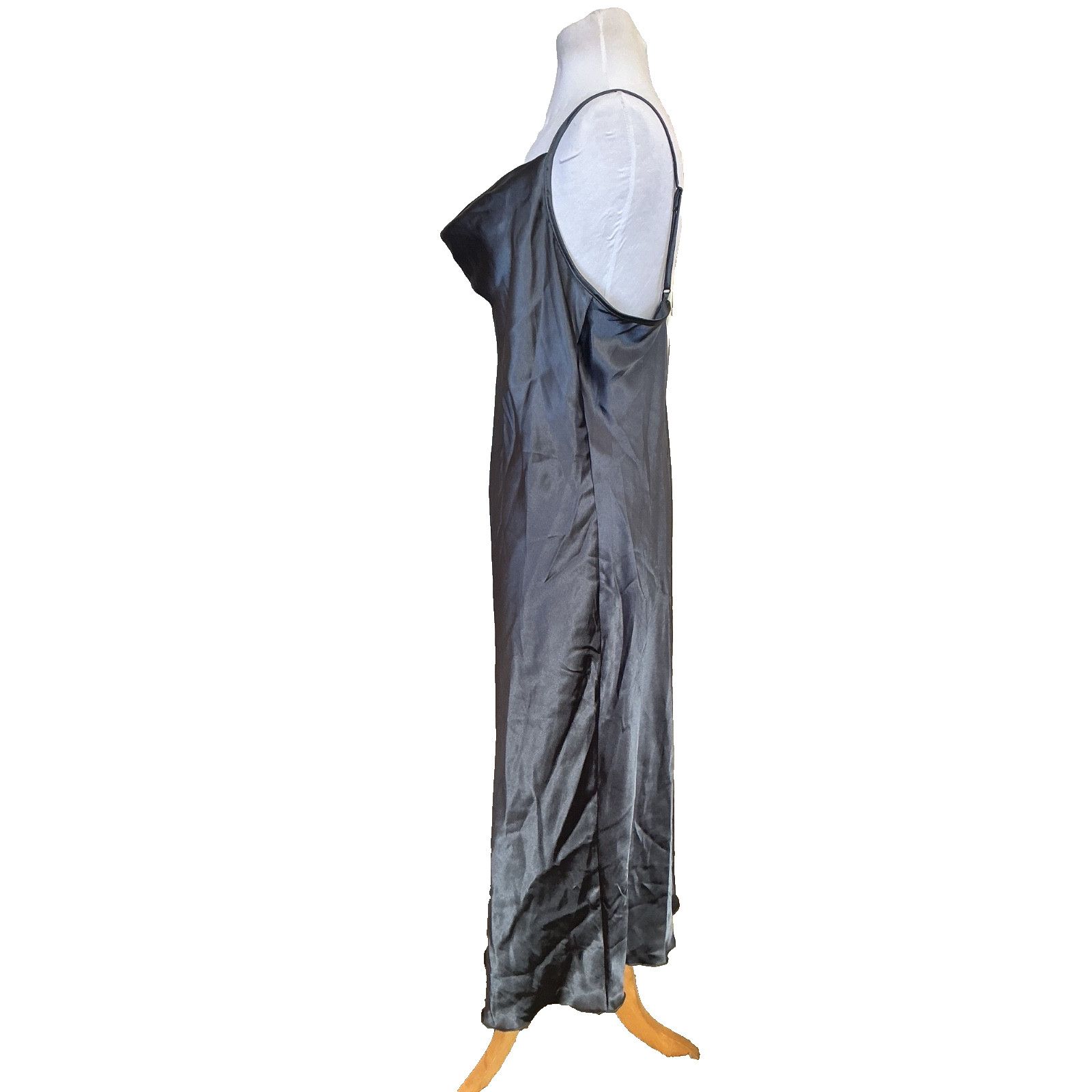Bebe BEBE SILKY GRAY SATIN COWL NECK SLIP MAXI DRESS GOWN - SZ XL Size XL / US 12-14 / IT 48-50 - 2 Thumbnail
