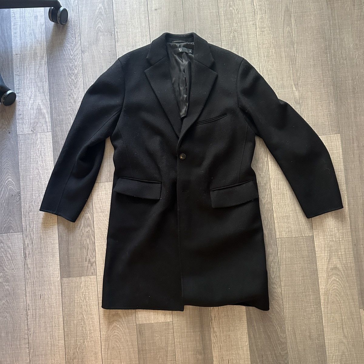 Uniqlo +J Black Wool Long Coat