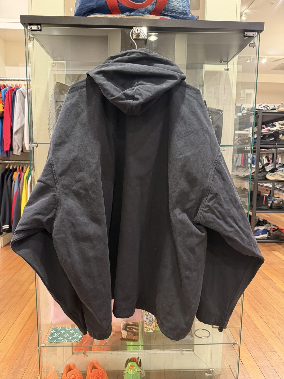 Balenciaga × Gap × Yeezy Yeezy Gap Engineered By Balenciaga Sateen Anorak - Black Size US XL / EU 56 / 4 - 2 Thumbnail