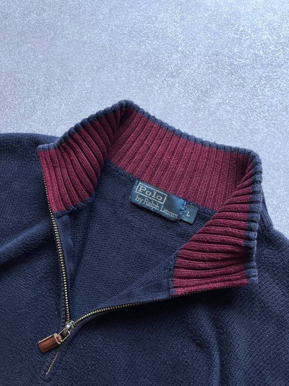 Polo Ralph Lauren × Vintage Vintage Polo Ralph Lauren Quarter Zip Sweater Y2K L Size US L / EU 52-54 / 3 - 5 Thumbnail