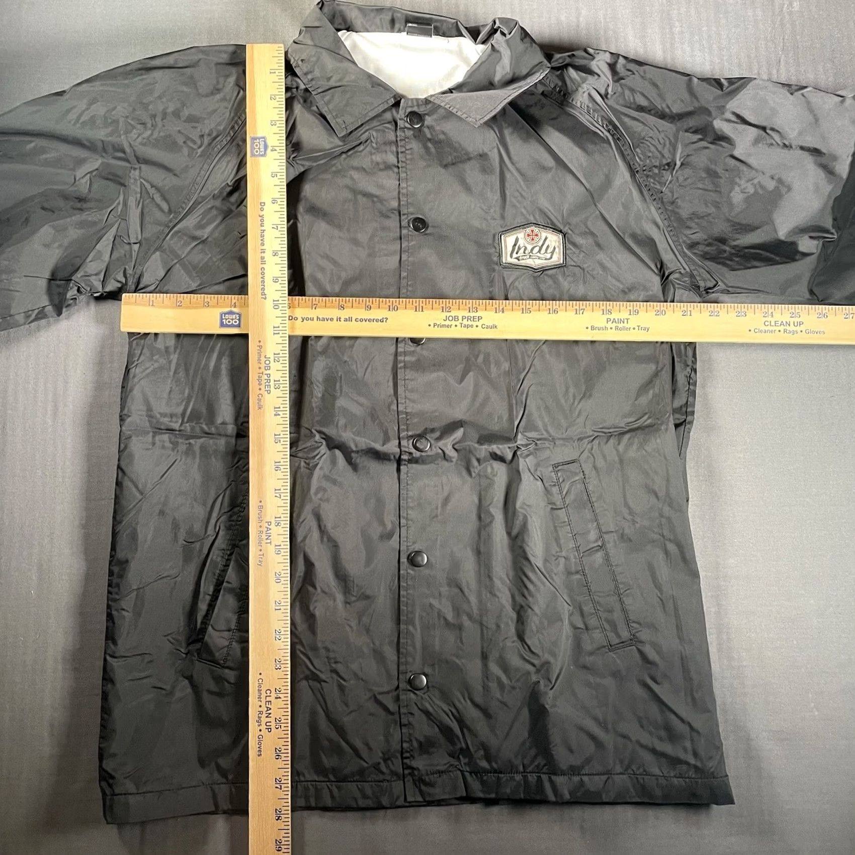 Vintage VINTAGE Independent Trucks Windbreaker Mens L Black Nylon Softshell Snap Coach's Jacket Size US L / EU 52-54 / 3 - 3 Thumbnail