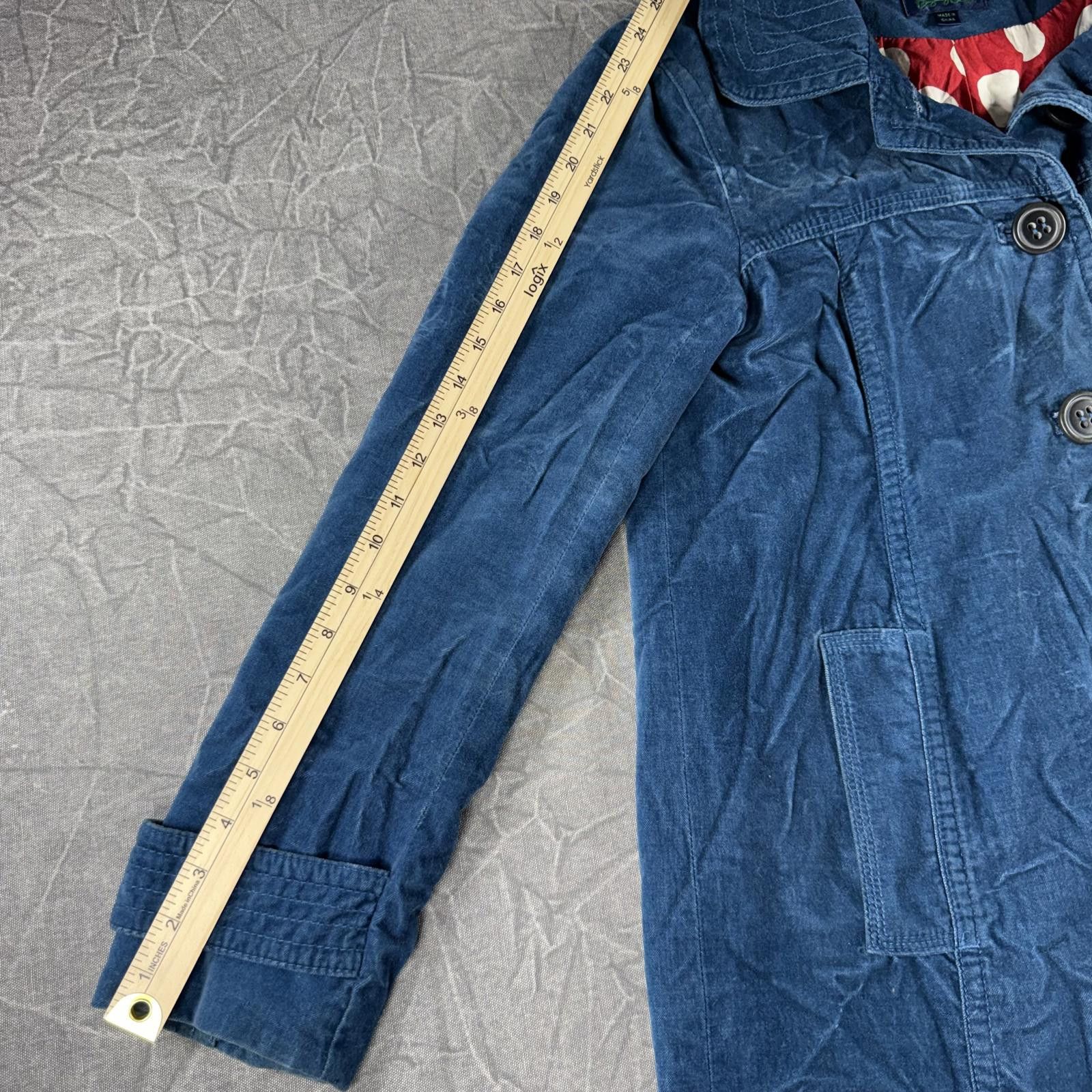 Boden Boden Coat Women's 14 Blue Red White Polka Dot Lining Size XL / US 12-14 / IT 48-50 - 5 Thumbnail