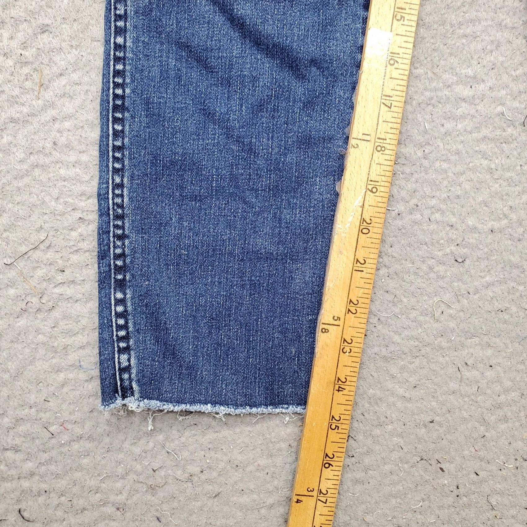 J.Crew J.Crew Womens Jeans Cropped Floral Embroidered Blue Denim 27 Inseam 24.75" Raw Hem Straight Leg Size 27" / US 4 / IT 40 - 3 Thumbnail