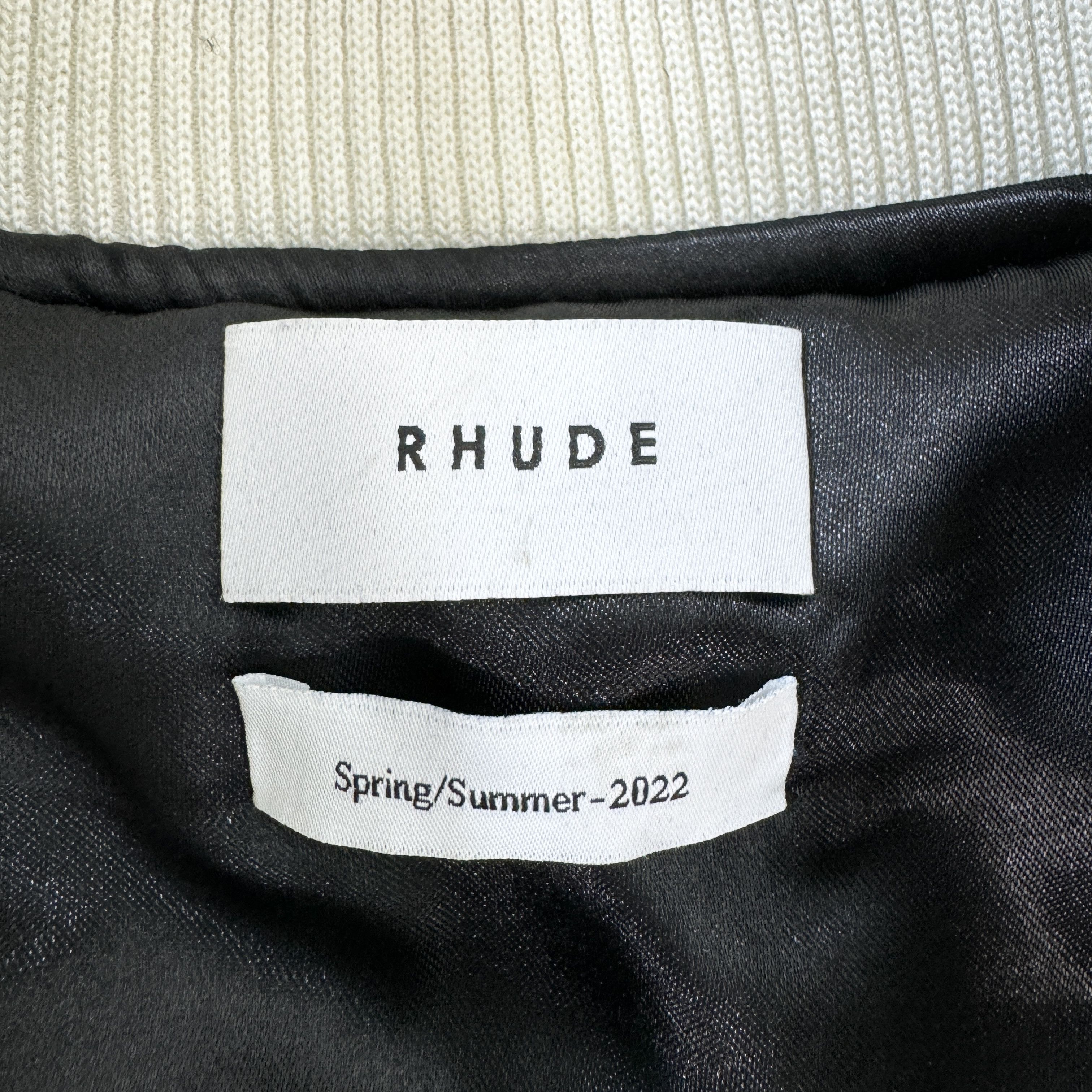 Rhude Rhude Smoking Bomber Jacket In White & Multi RRP £1620 Size US S / EU 44-46 / 1 - 14 Thumbnail