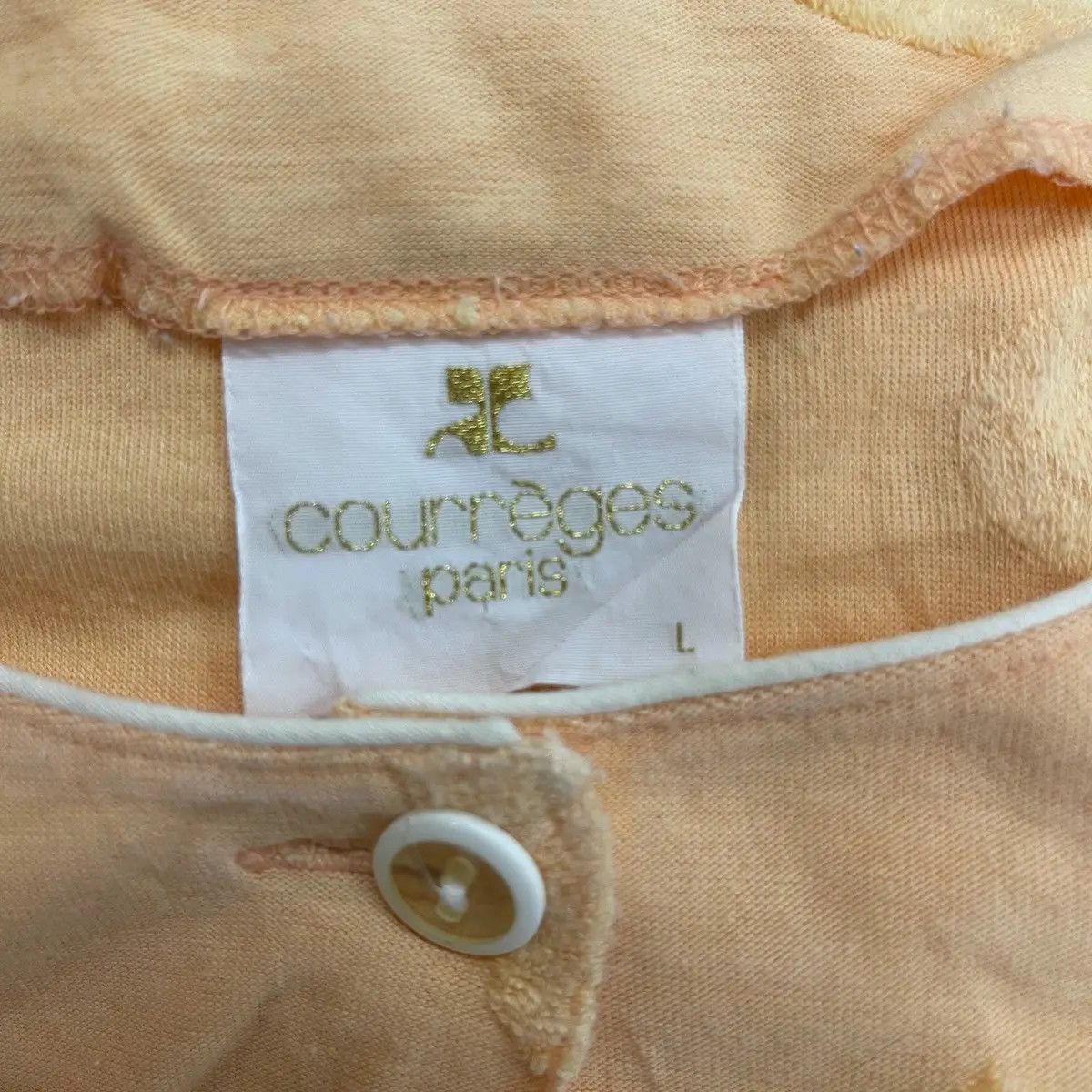 Courreges Vintage COURREGES ORANGE Pullover Jumper Crewneck T-Shirt Size L / US 10 / IT 46 - 9 Thumbnail