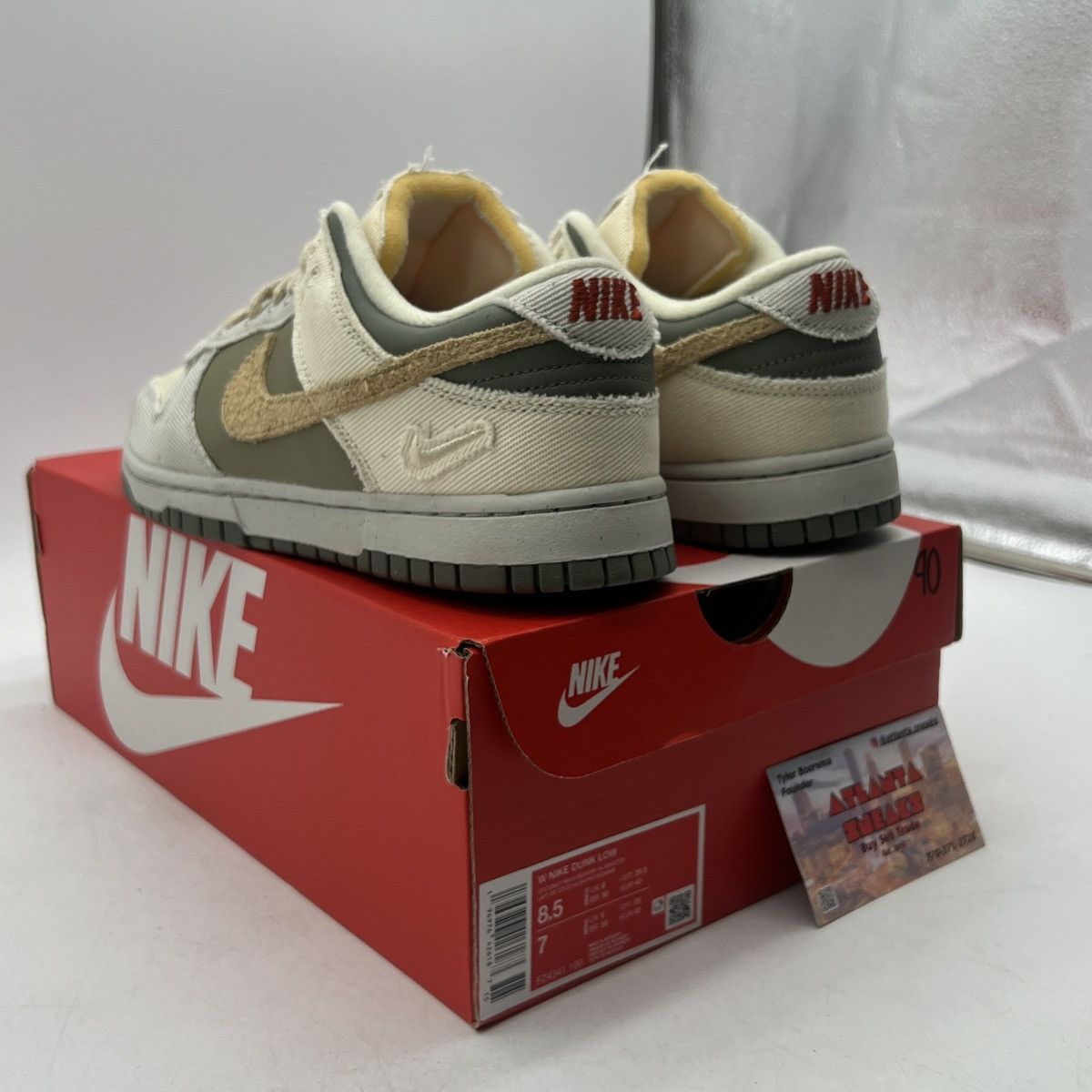 Nike Wmns dunk low light bone dark stucco Size US 8.5 / EU 41-42 - 4 Thumbnail