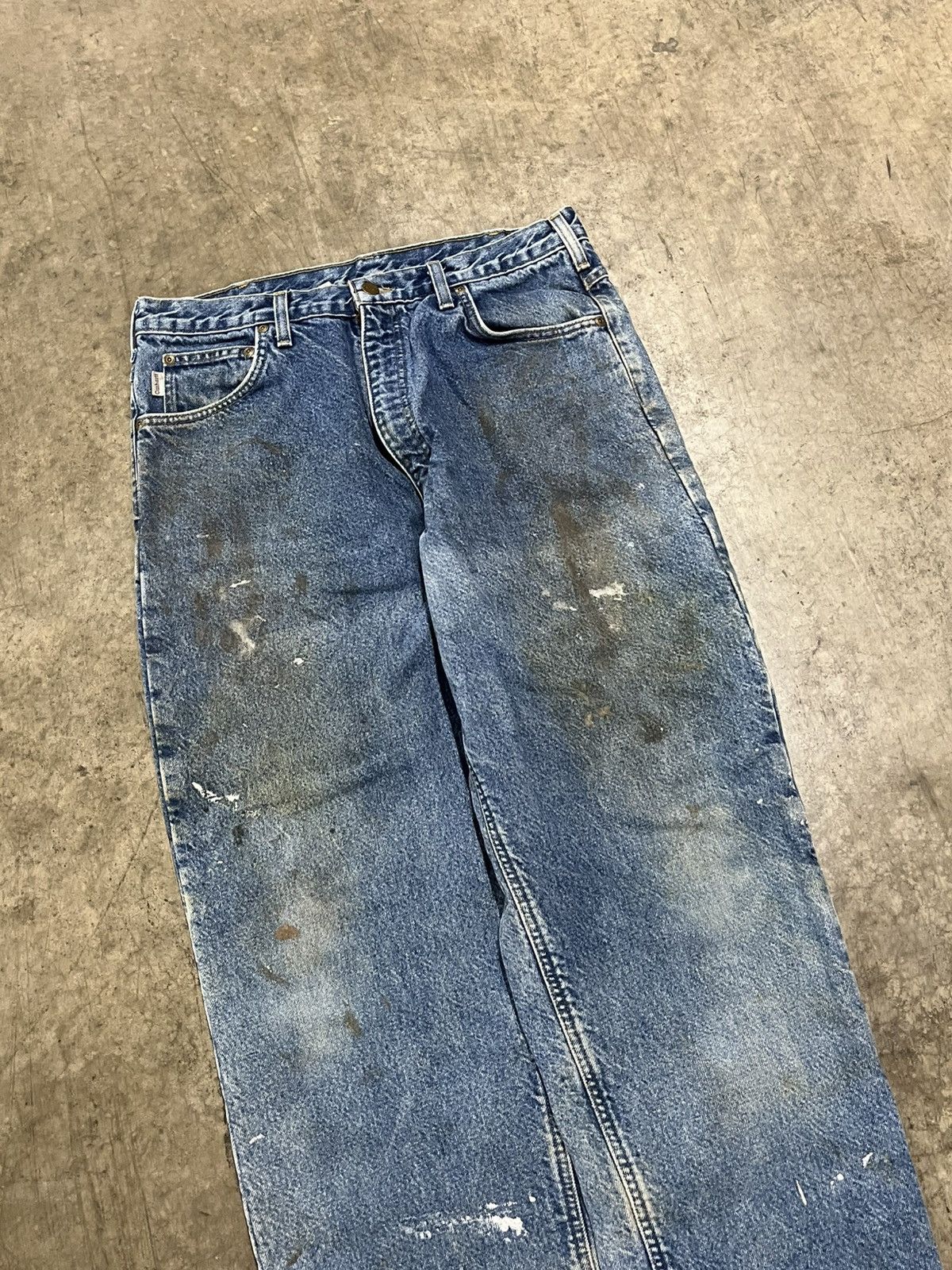 Carhartt × Vintage Carhartt thrashed and faded denim flannel lined pants skater Size US 34 / EU 50 - 8 Thumbnail