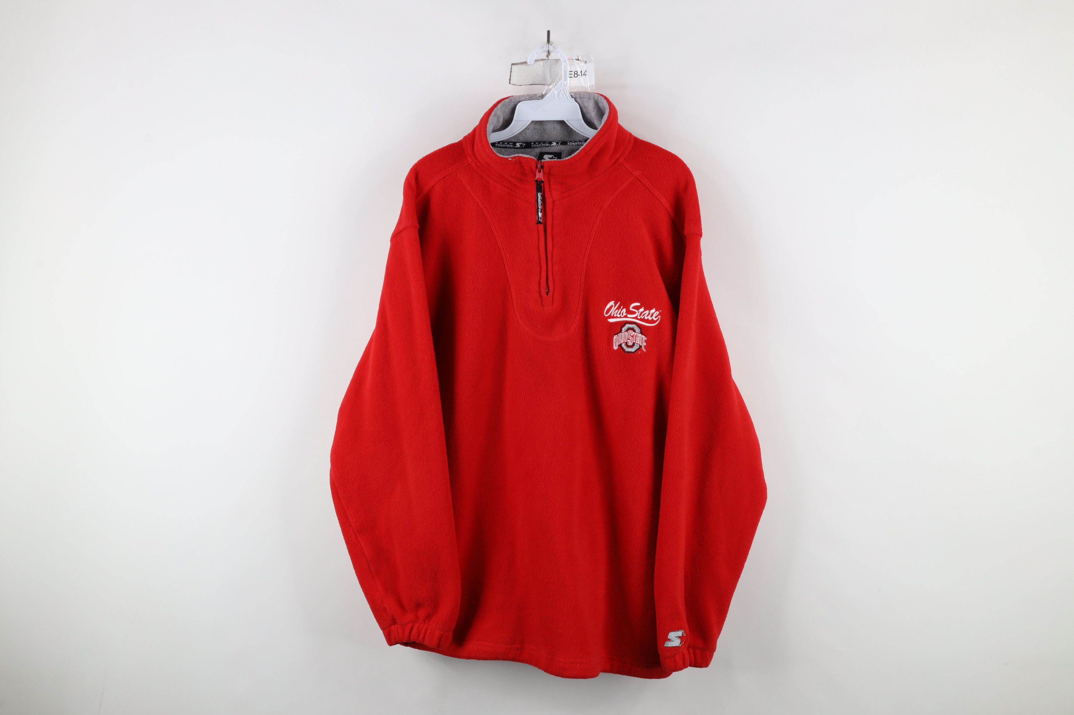 Starter × Vintage Vintage 90s Starter Ohio State University Half Zip Sweater Size US XL / EU 56 / 4 - 1 Thumbnail