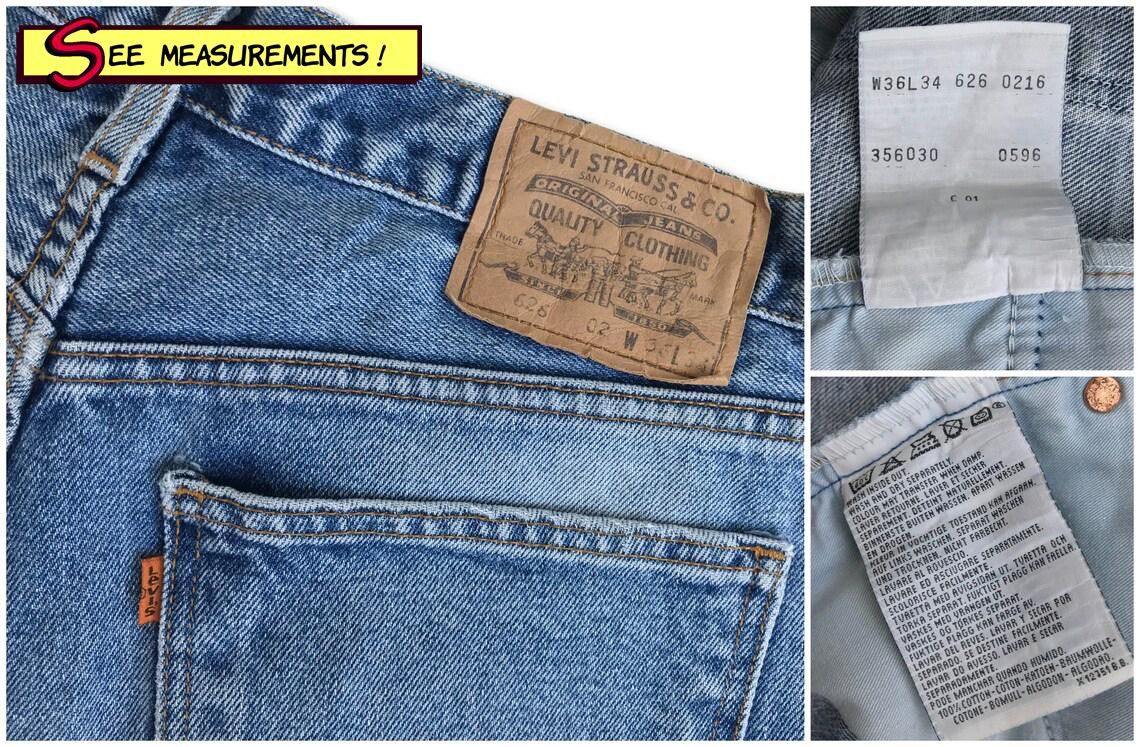 Levi's Vintage 90s LEVIS 626 Jeans Distressed Orange tab W36 L34 Size US 36 / EU 52 - 6 Thumbnail