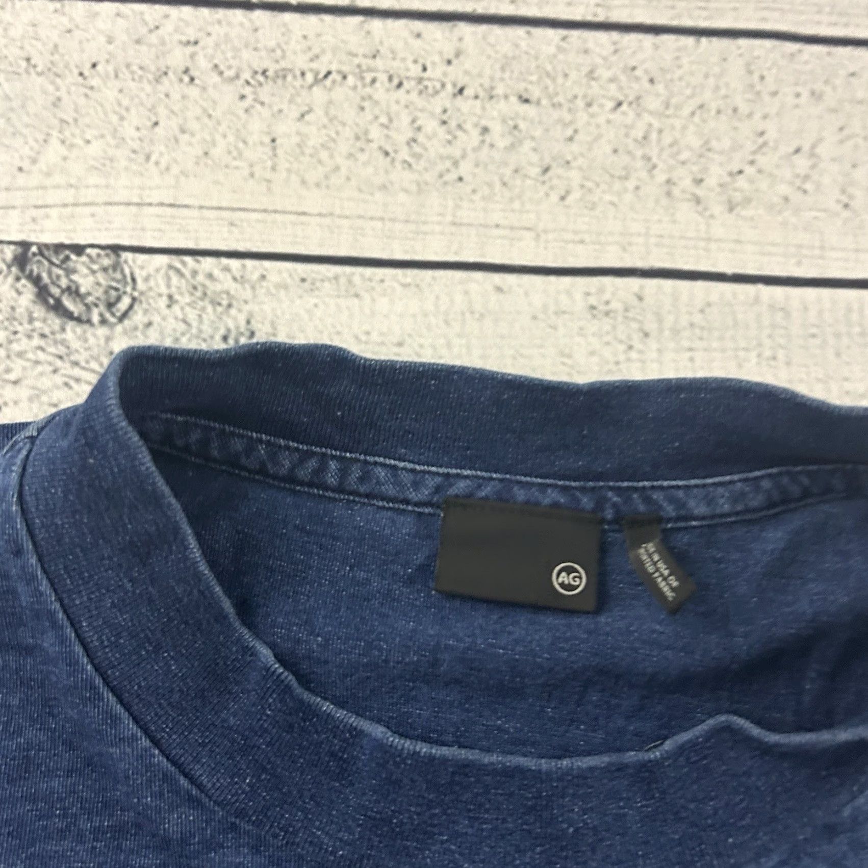 Vintage AG Adriano Goldschmied Short Sleeve T Shirt Mens XL Blue Pocket Crew Neck Shirt Size US XL / EU 56 / 4 - 2 Thumbnail