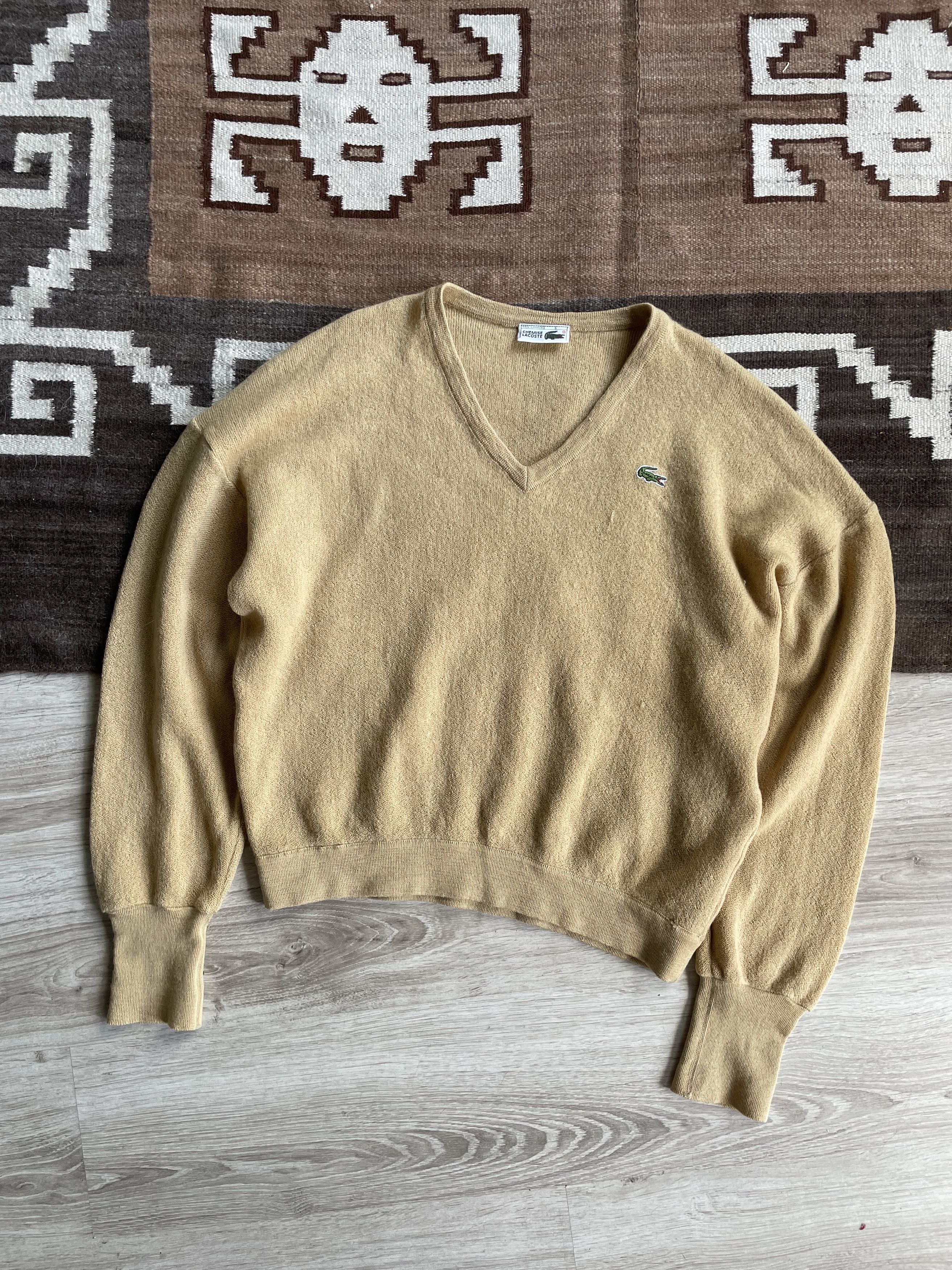 Lacoste Lacoste Vintage V Neck Wool Sweater 6945AC Size US M / EU 48-50 / 2 - 1 Thumbnail