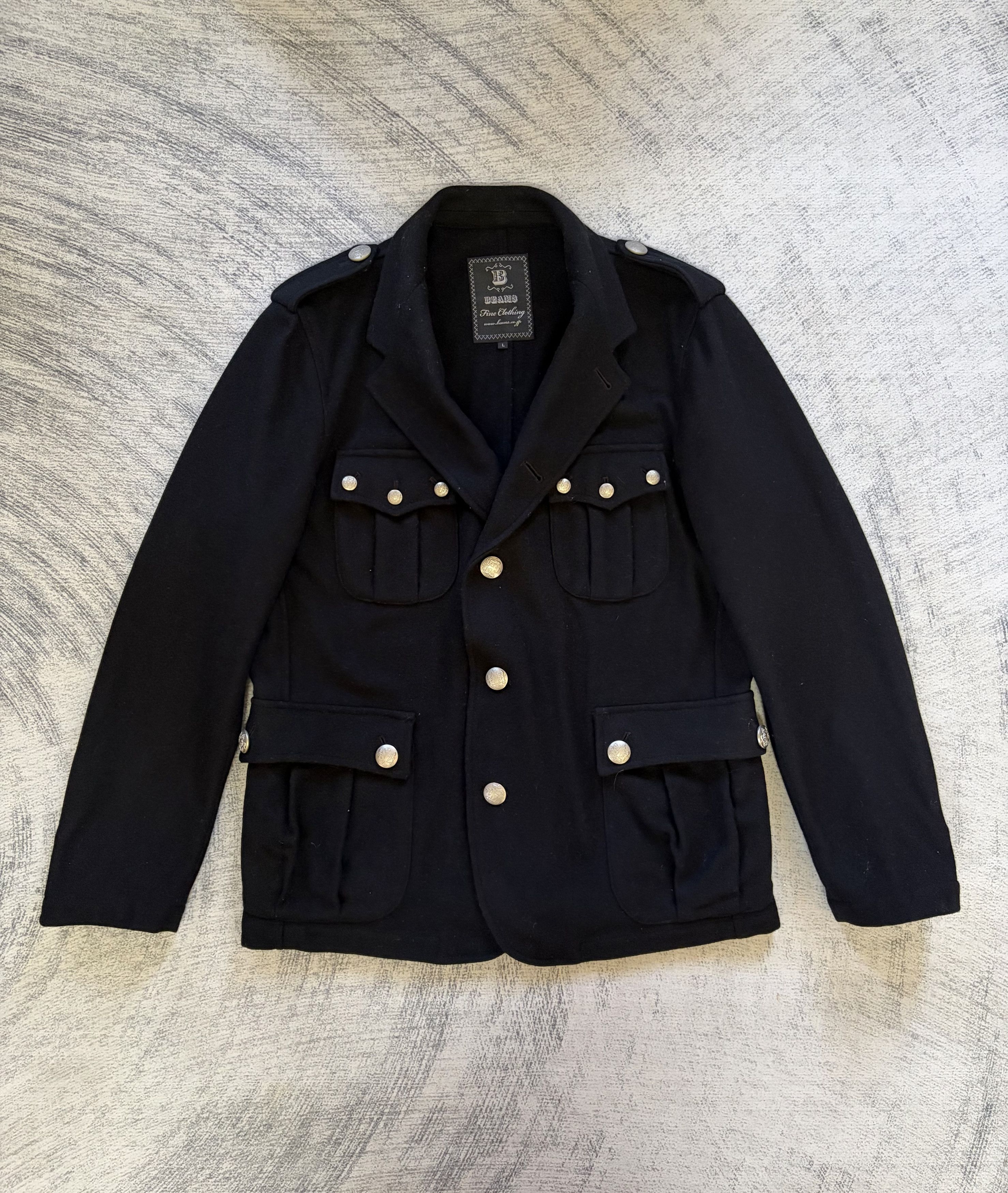 Beams Japan Beams Military Style Wool Blazer Silver Buttons Size US M / EU 48-50 / 2 - 1 Thumbnail