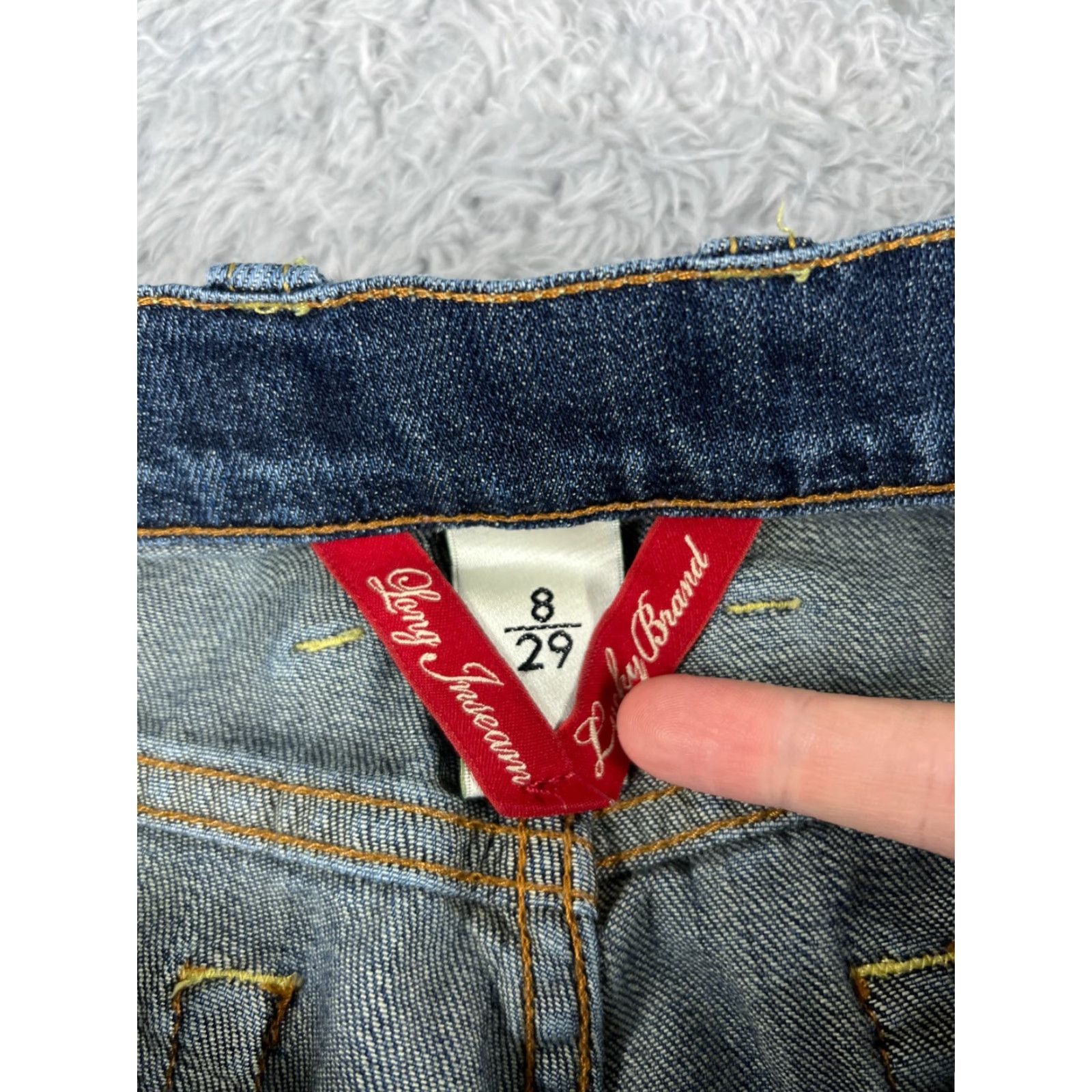 Lucky Brand VINTAGE Lucky Brand Jeans Women 8 Blue Denim Flared Cotton Blend 30x31 Size 30" / US 8 / IT 44 - 6 Thumbnail