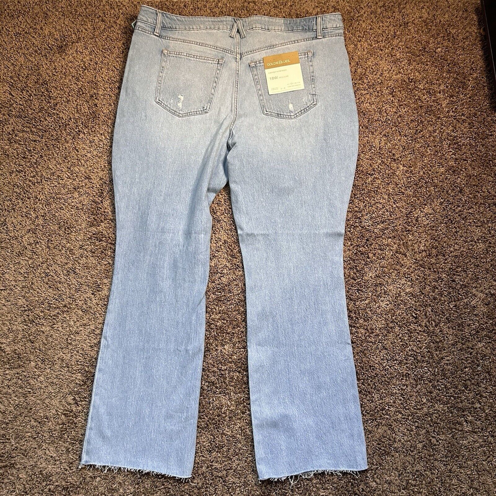Other Goldie Blues Cheeky Slim Boot Jeans Women's 18W Blue Stretch Size 40" / US 18 - 11 Thumbnail