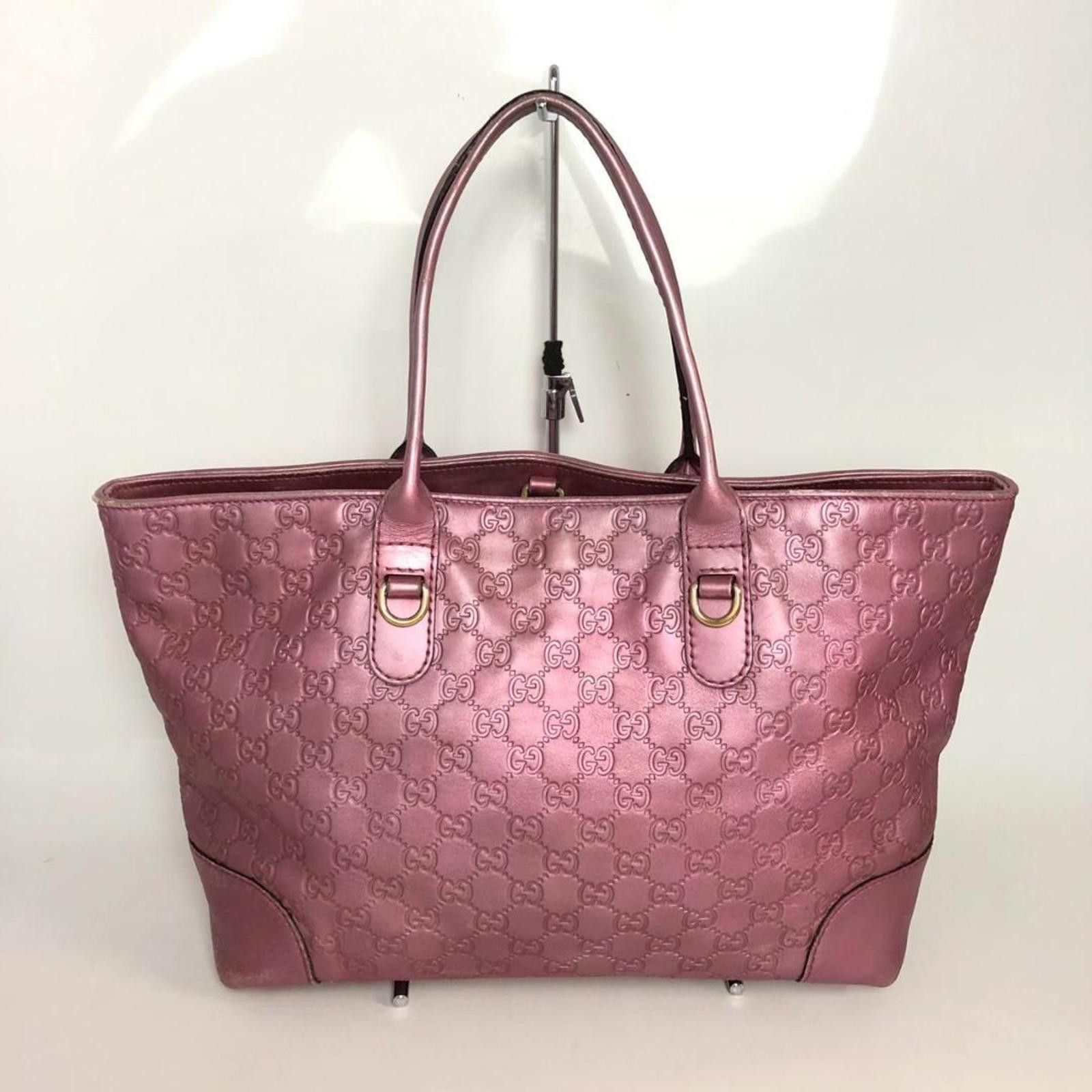 Gucci Gucci - Pink Monogram Leather Tote Bag Size ONE SIZE - 3 Thumbnail